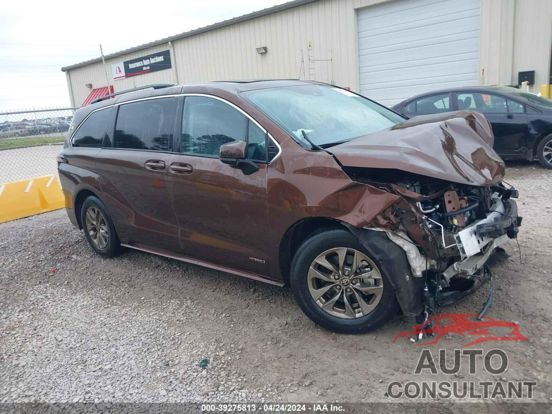 TOYOTA SIENNA 2021 - 5TDBRKEC8MS028502