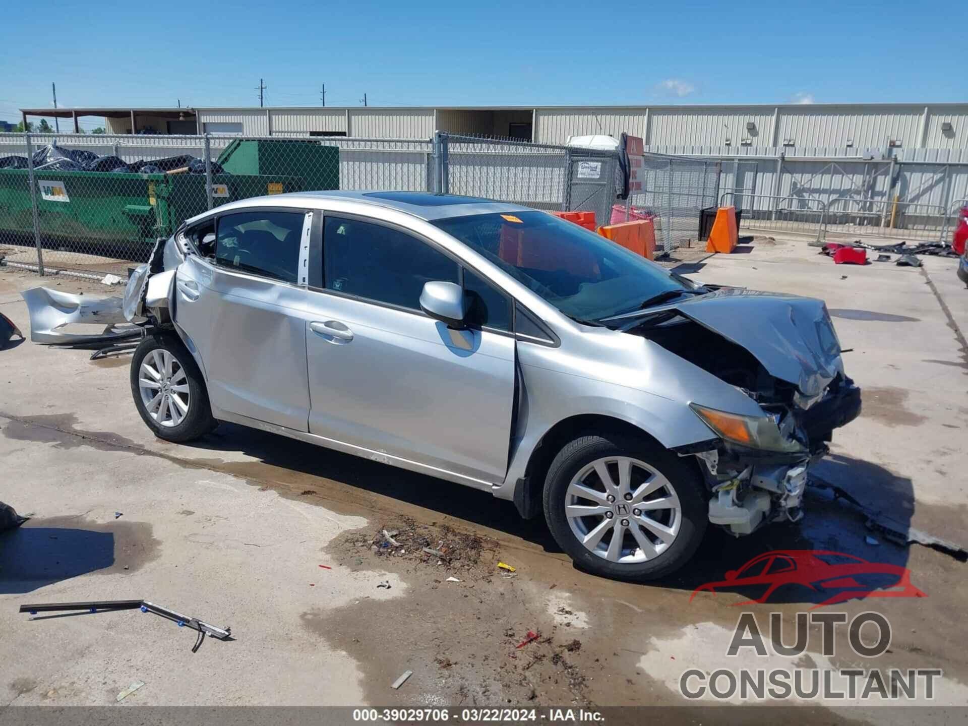 HONDA CIVIC 2012 - 2HGFB2F8XCH319176