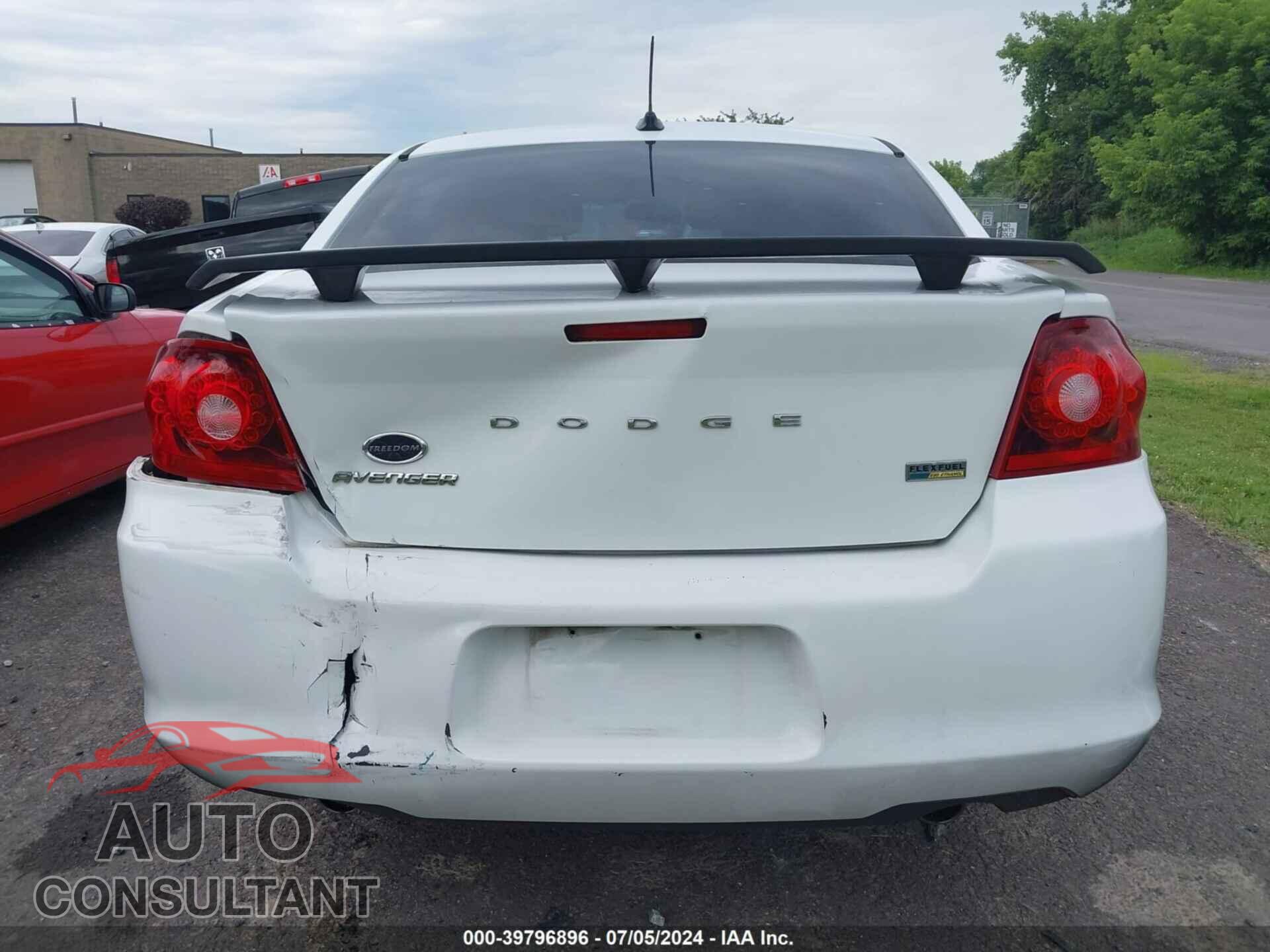 DODGE AVENGER 2012 - 1C3CDZAG4CN309256