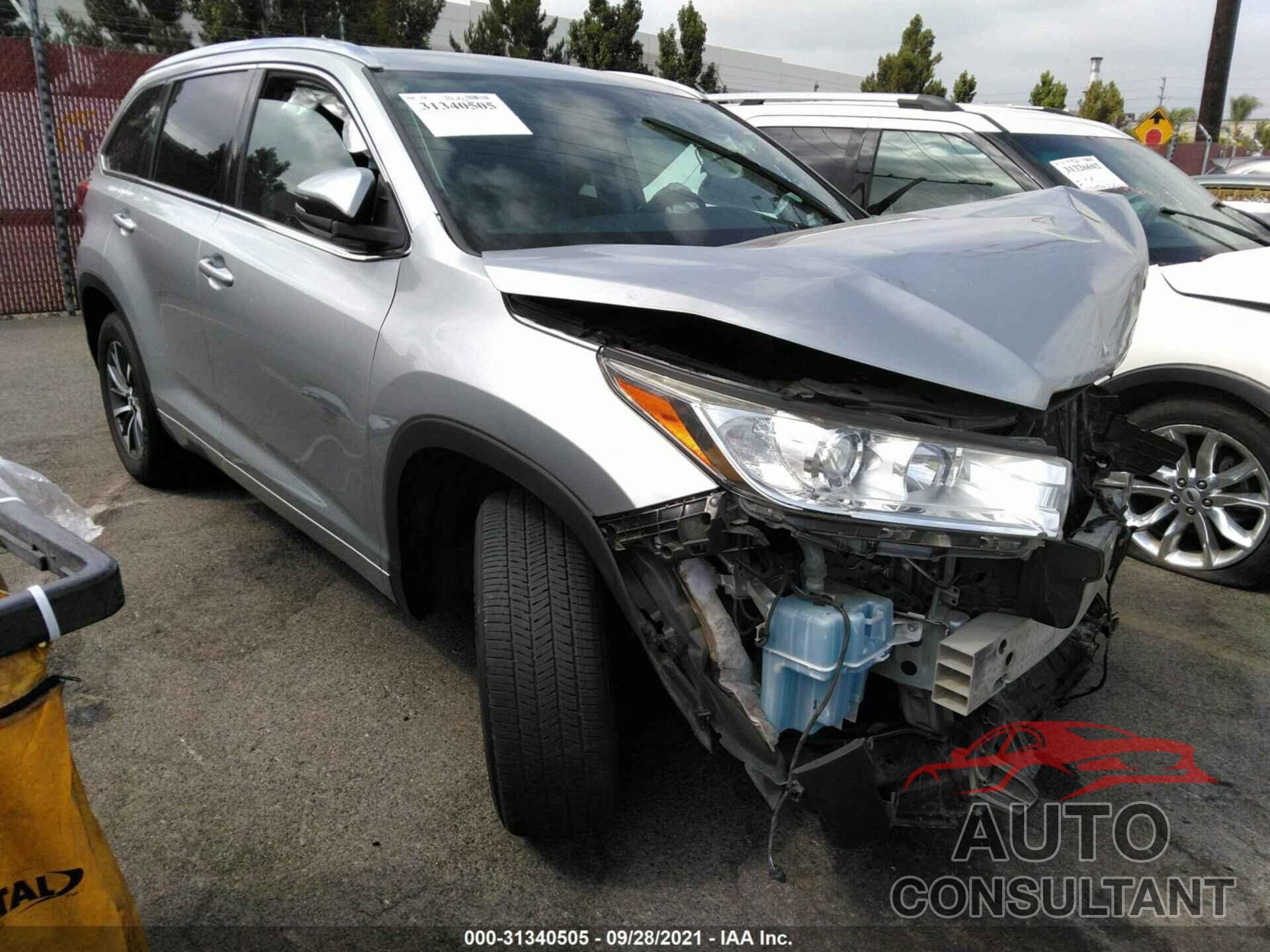 TOYOTA HIGHLANDER 2017 - 5TDKZRFH7HS513318