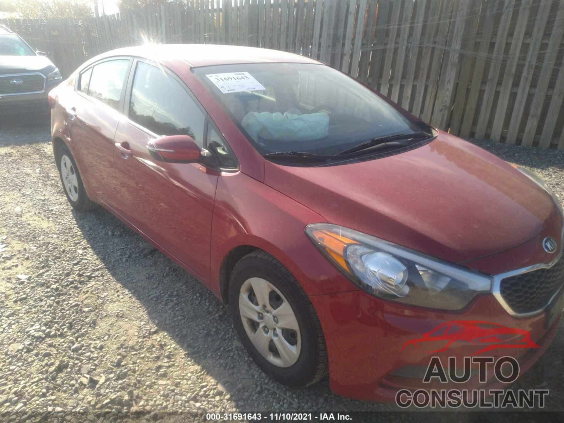 KIA FORTE 2016 - KNAFX4A66G5540978