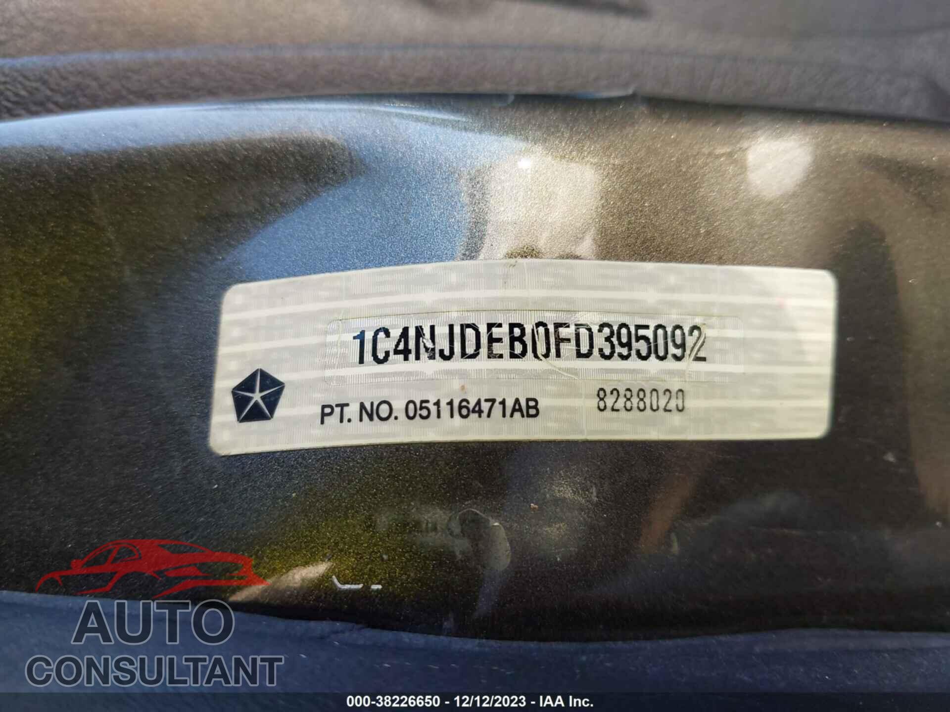 JEEP COMPASS 2015 - 1C4NJDEB0FD395092