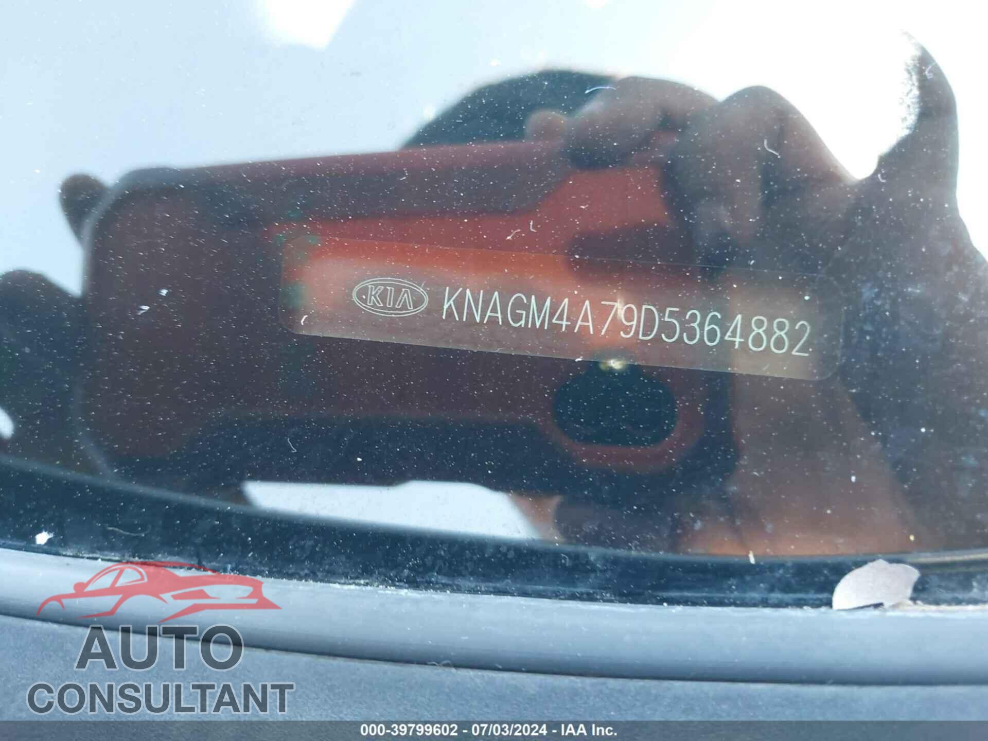 KIA OPTIMA 2013 - KNAGM4A79D5364882