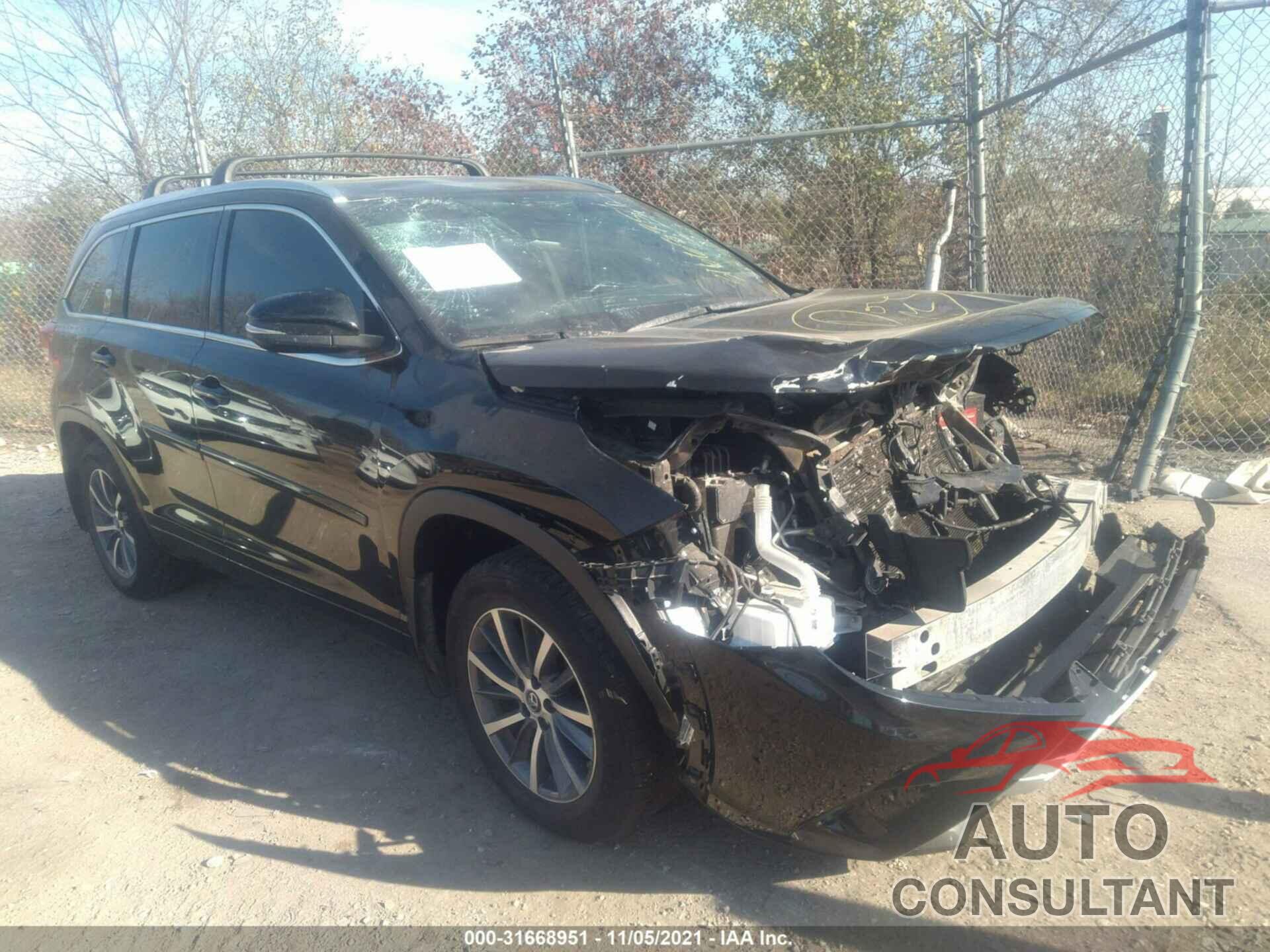 TOYOTA HIGHLANDER 2017 - 5TDJZRFH0HS481016