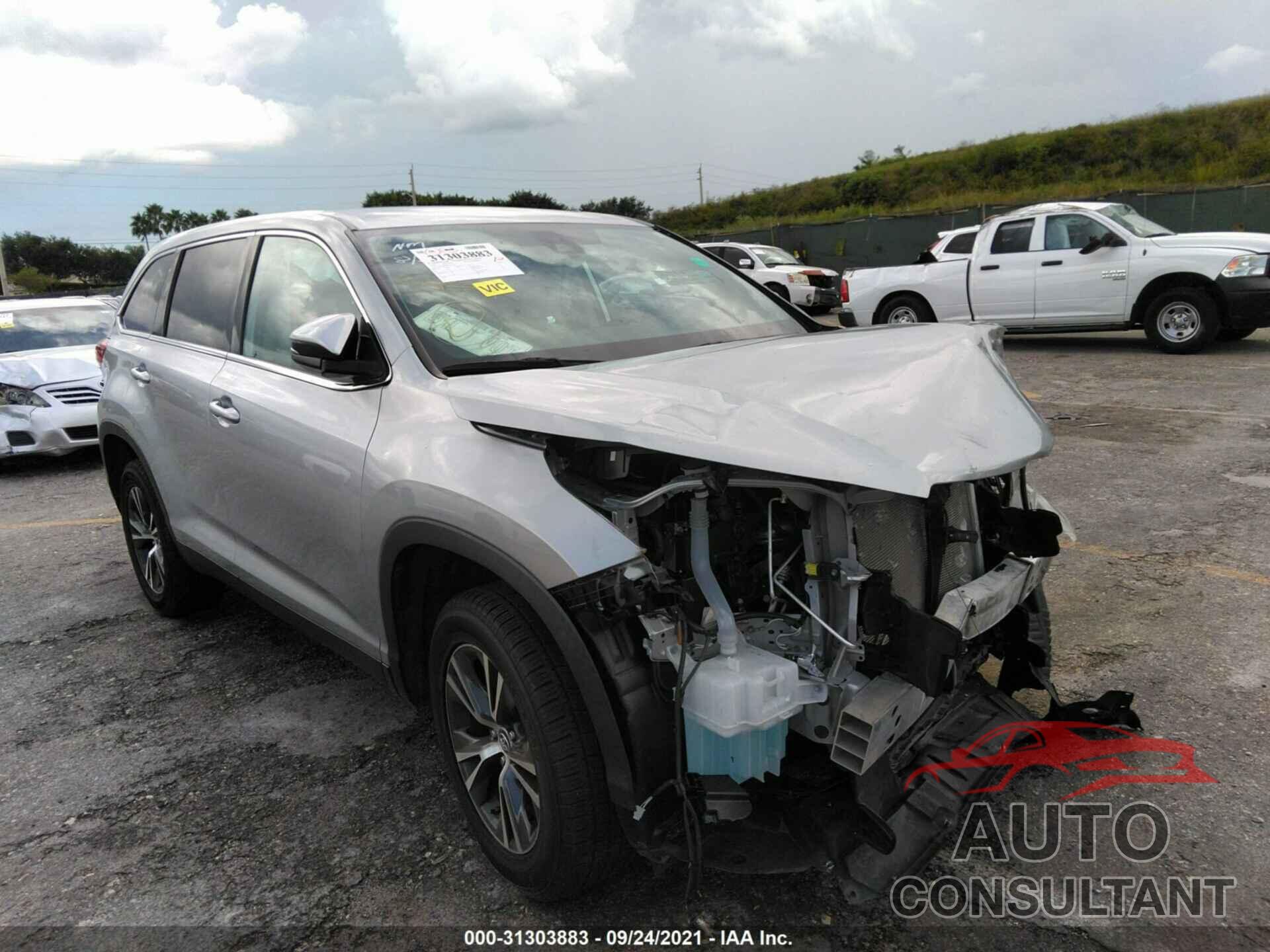 TOYOTA HIGHLANDER 2019 - 5TDZARFH4KS052155