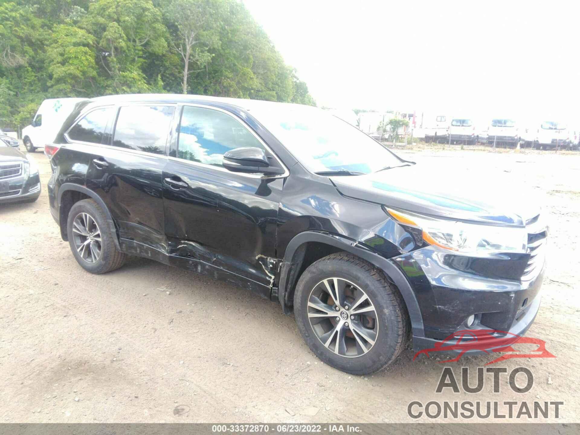 TOYOTA HIGHLANDER 2016 - 5TDJKRFH4GS308330