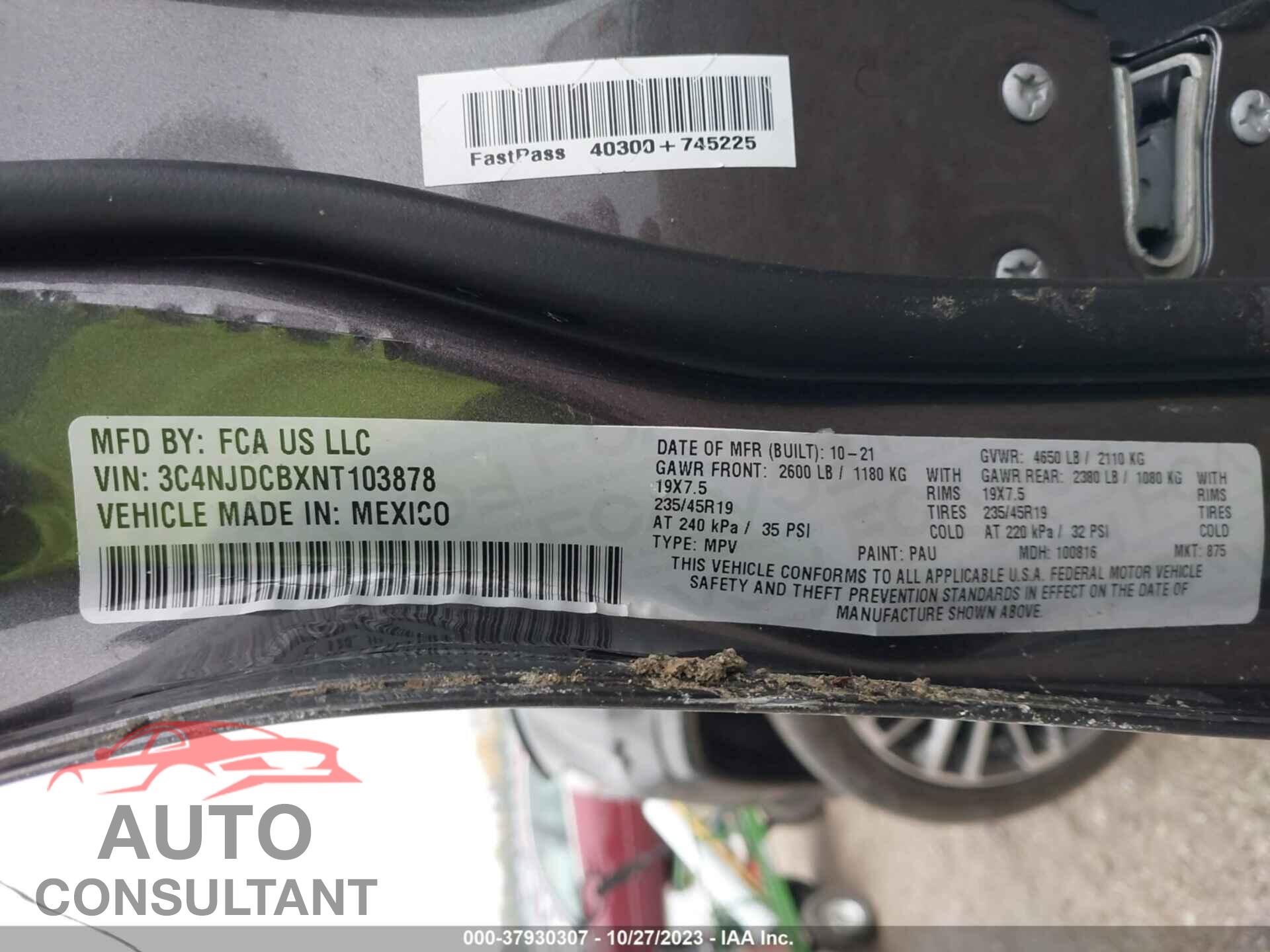 JEEP COMPASS 2022 - 3C4NJDCBXNT103878