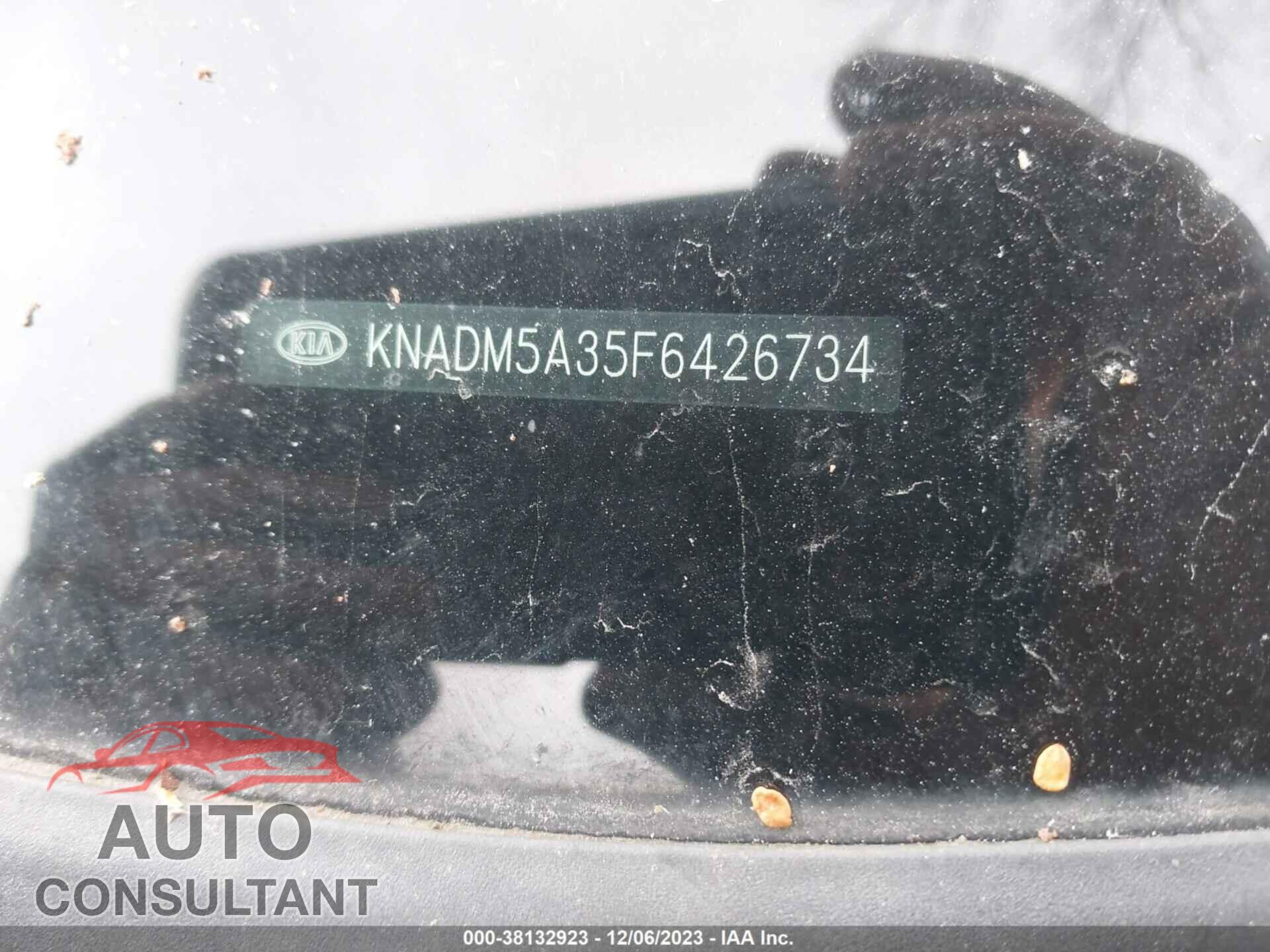 KIA RIO 2015 - KNADM5A35F6426734