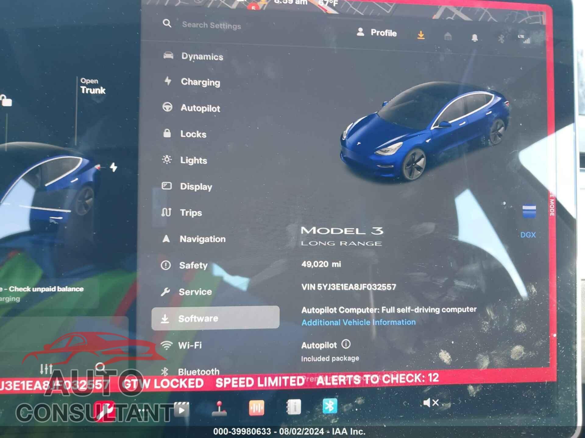 TESLA MODEL 3 2018 - 5YJ3E1EA8JF032557