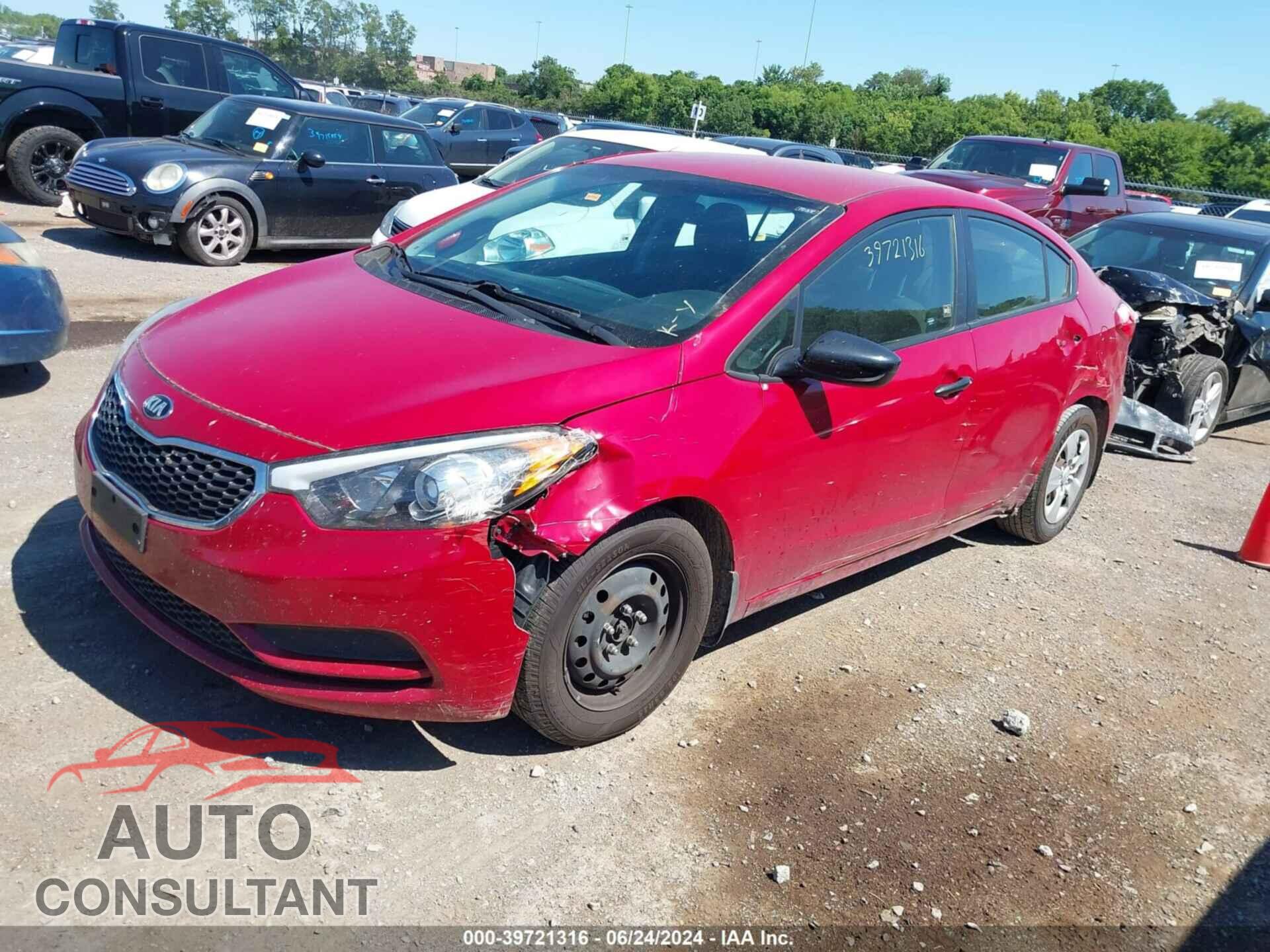 KIA FORTE 2016 - KNAFK4A67G5459325
