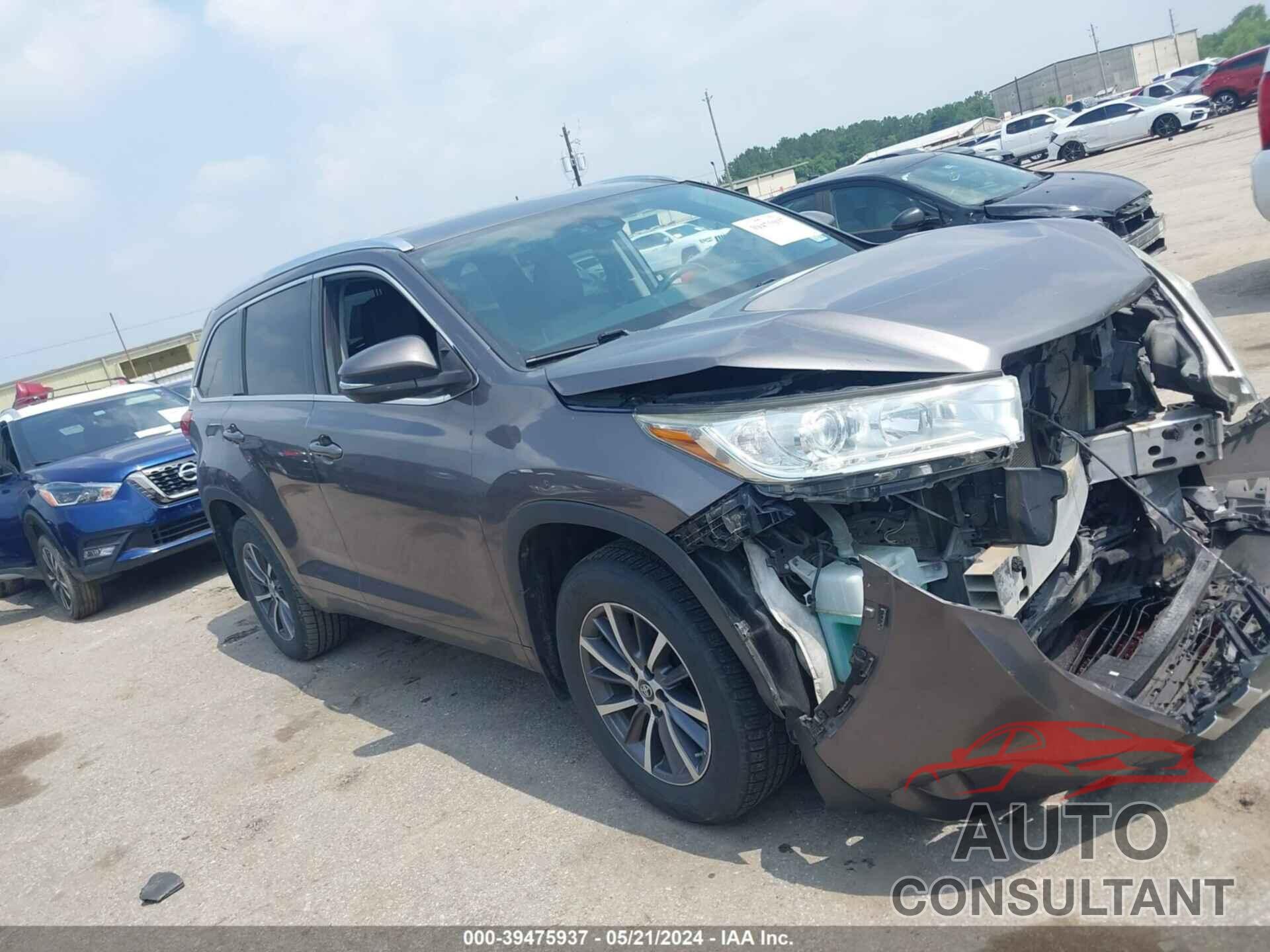 TOYOTA HIGHLANDER 2018 - 5TDKZRFH4JS535542