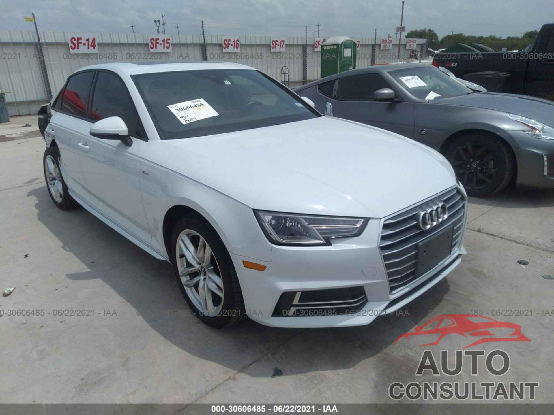 AUDI A4 2017 - WAUKMAF48HN058902