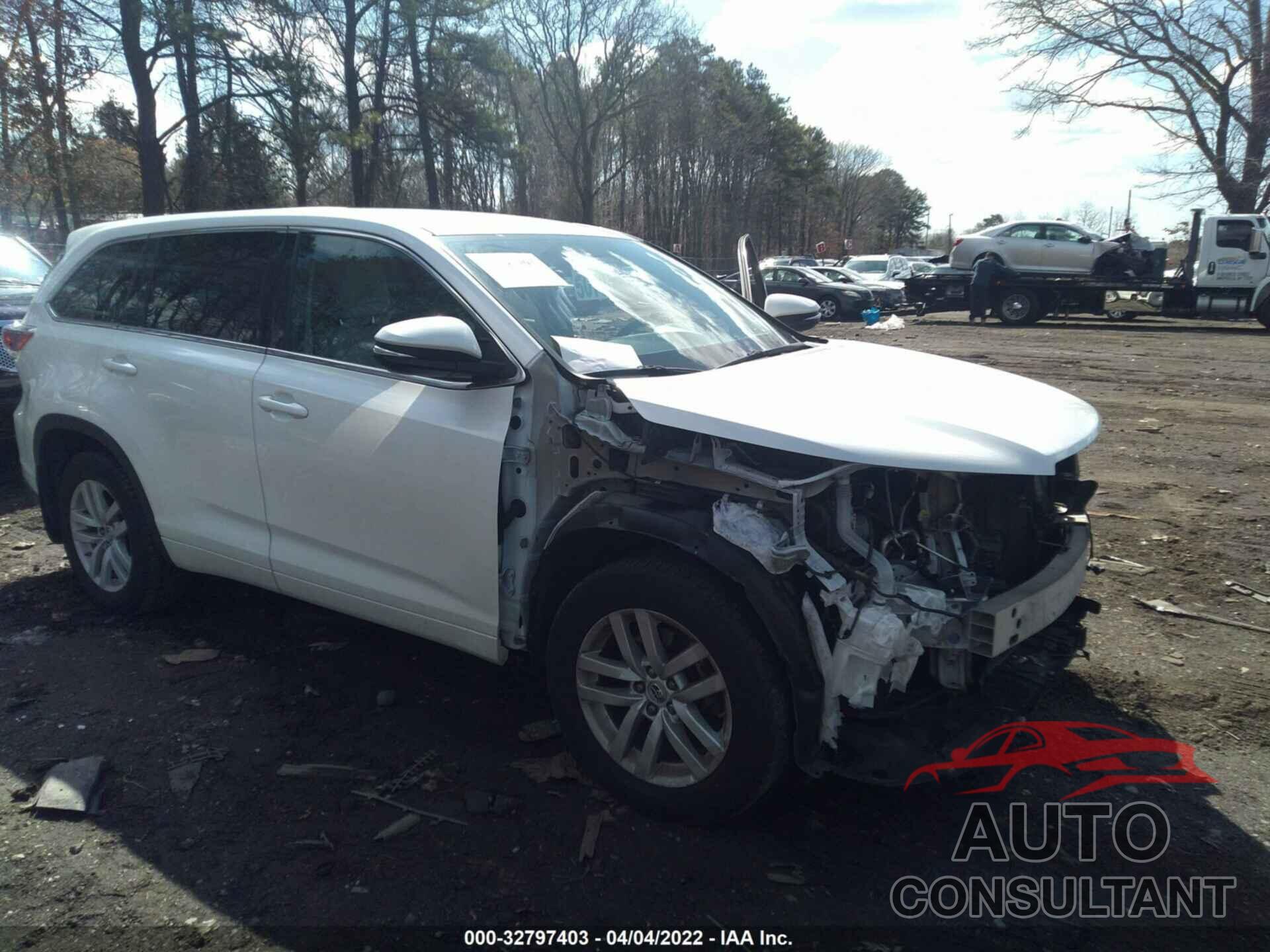 TOYOTA HIGHLANDER 2016 - 5TDBKRFH0GS248079