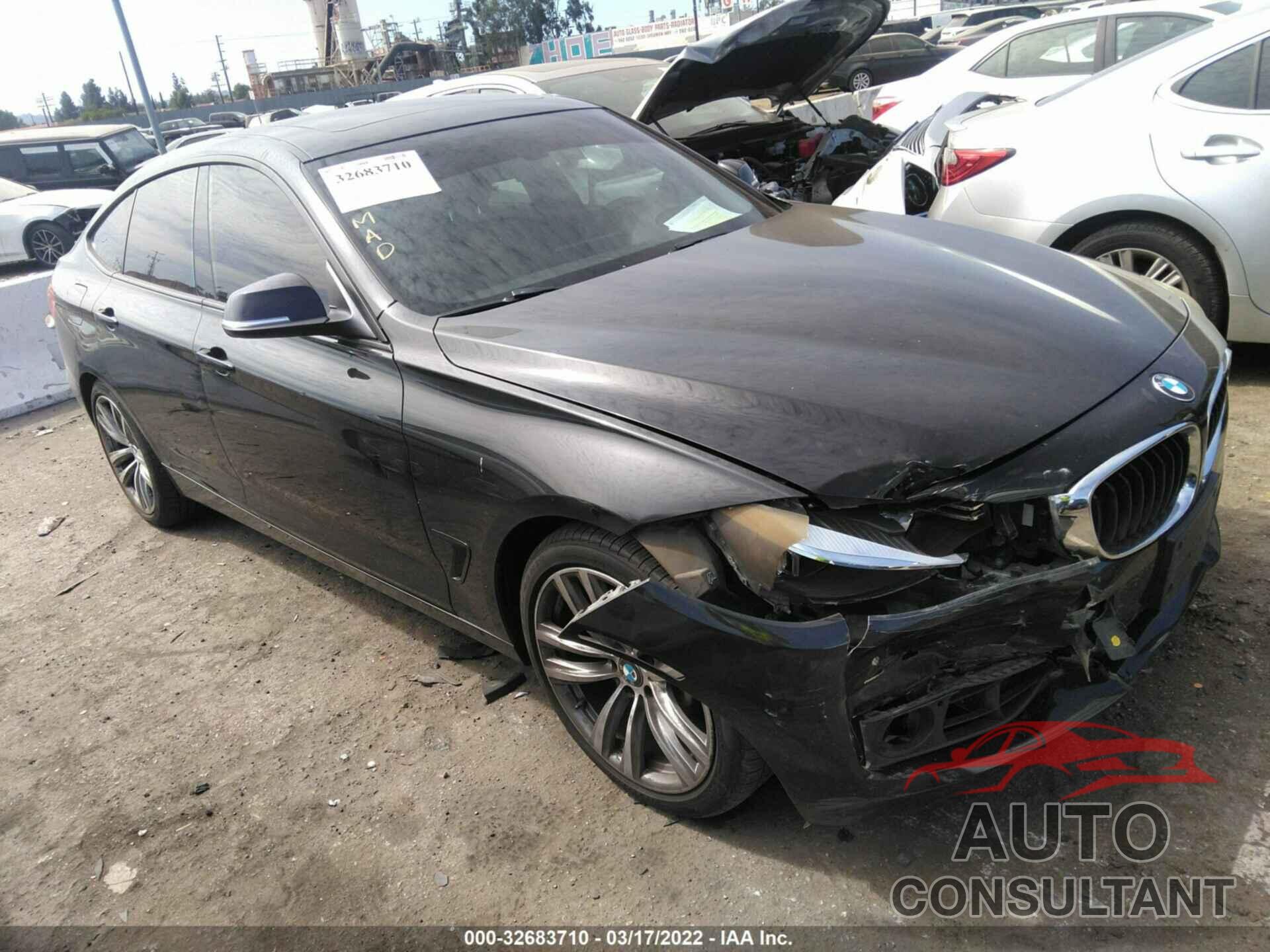 BMW 3 SERIES GRAN TURISMO 2016 - WBA8Z5C52GGS37214