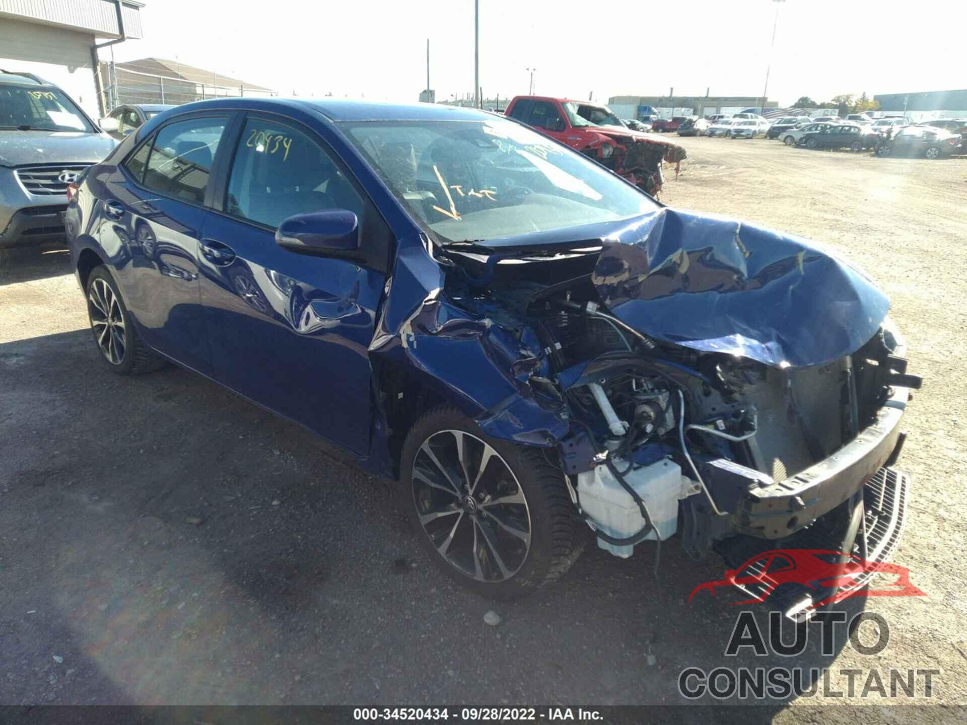 TOYOTA COROLLA 2017 - 2T1BURHEXHC901847