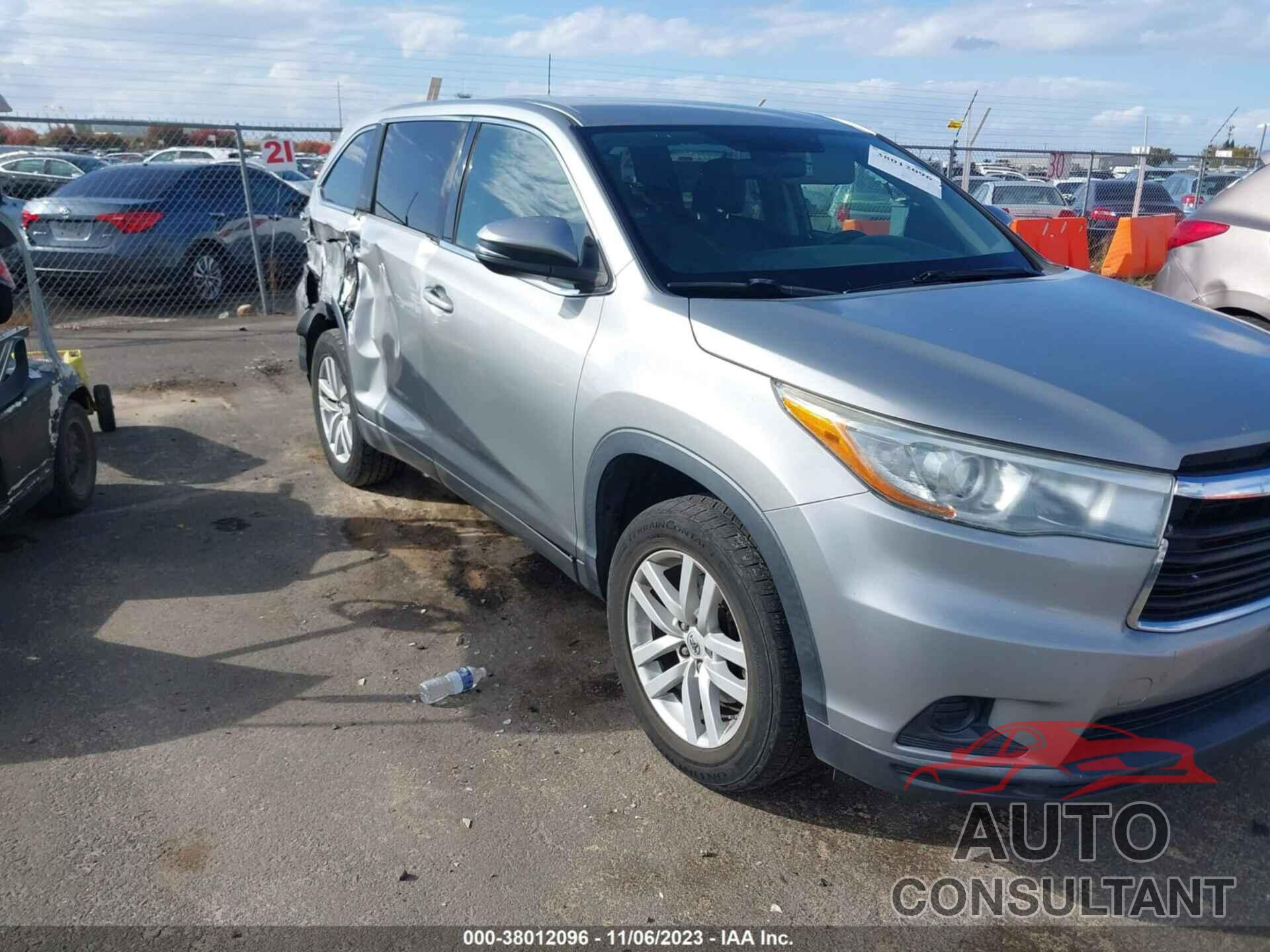 TOYOTA HIGHLANDER 2015 - 5TDZKRFH2FS066123