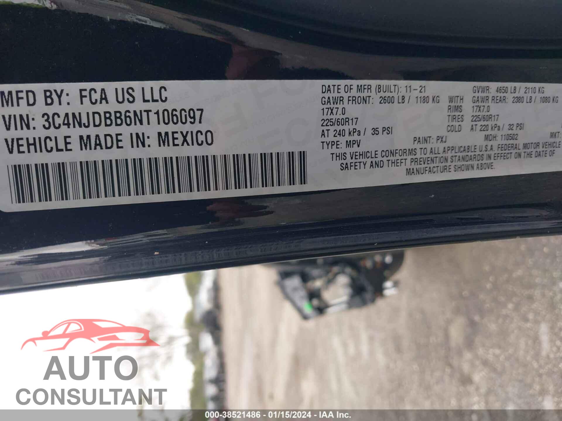 JEEP COMPASS 2022 - 3C4NJDBB6NT106097