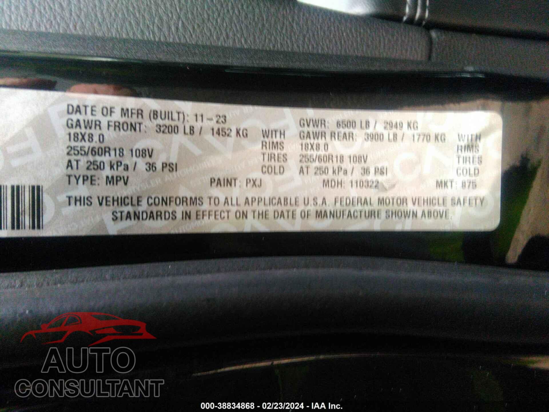 DODGE DURANGO 2023 - 1C4RDJFG2PC687710