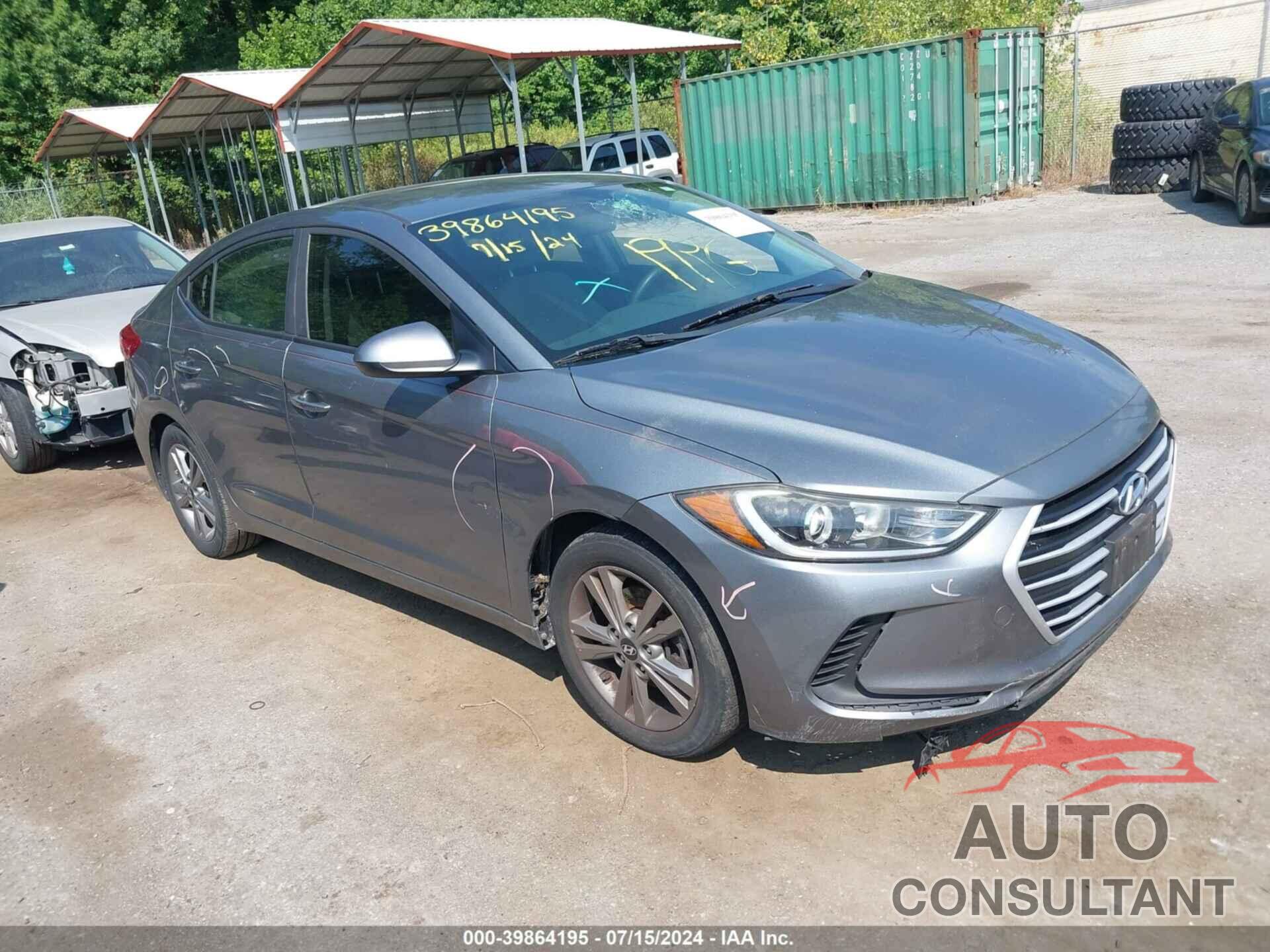 HYUNDAI ELANTRA 2017 - KMHD84LF9HU192665