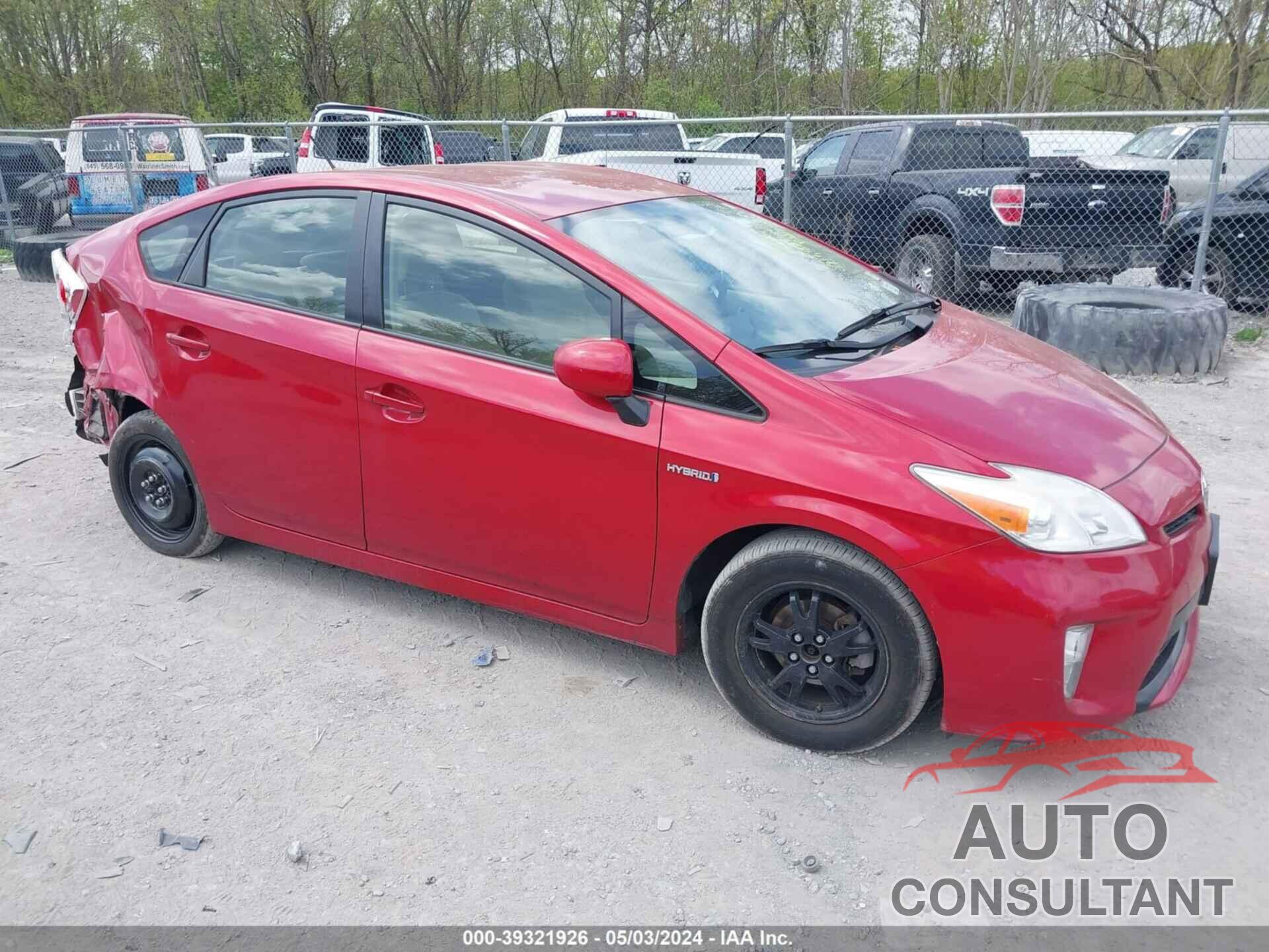 TOYOTA PRIUS 2012 - JTDKN3DU6C0336460