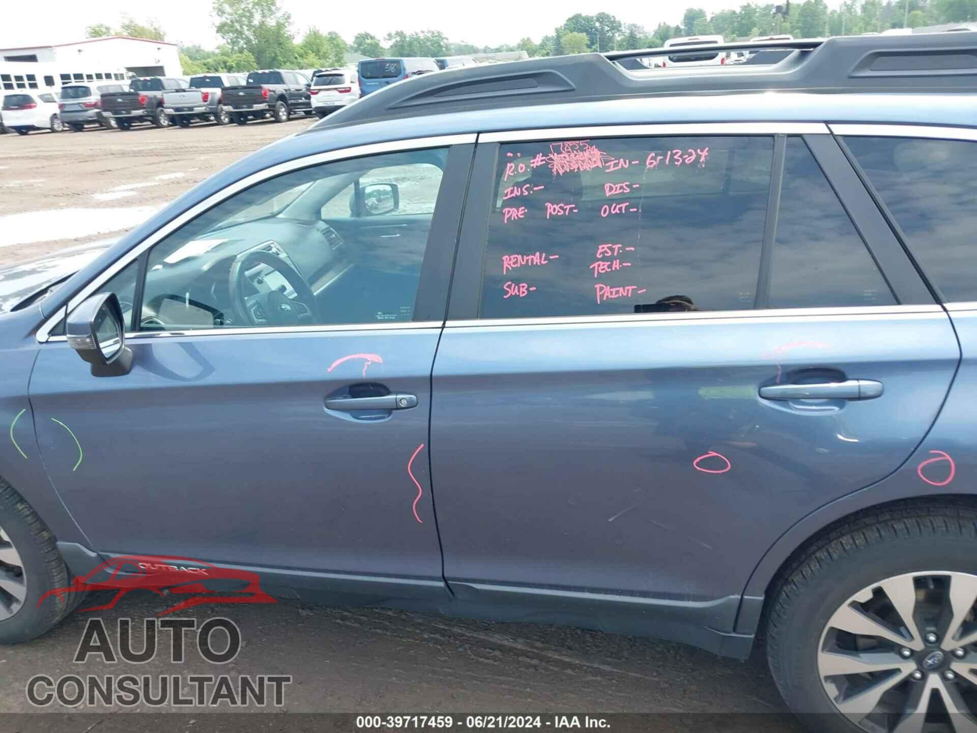 SUBARU OUTBACK 2016 - 4S4BSBLC8G3232354