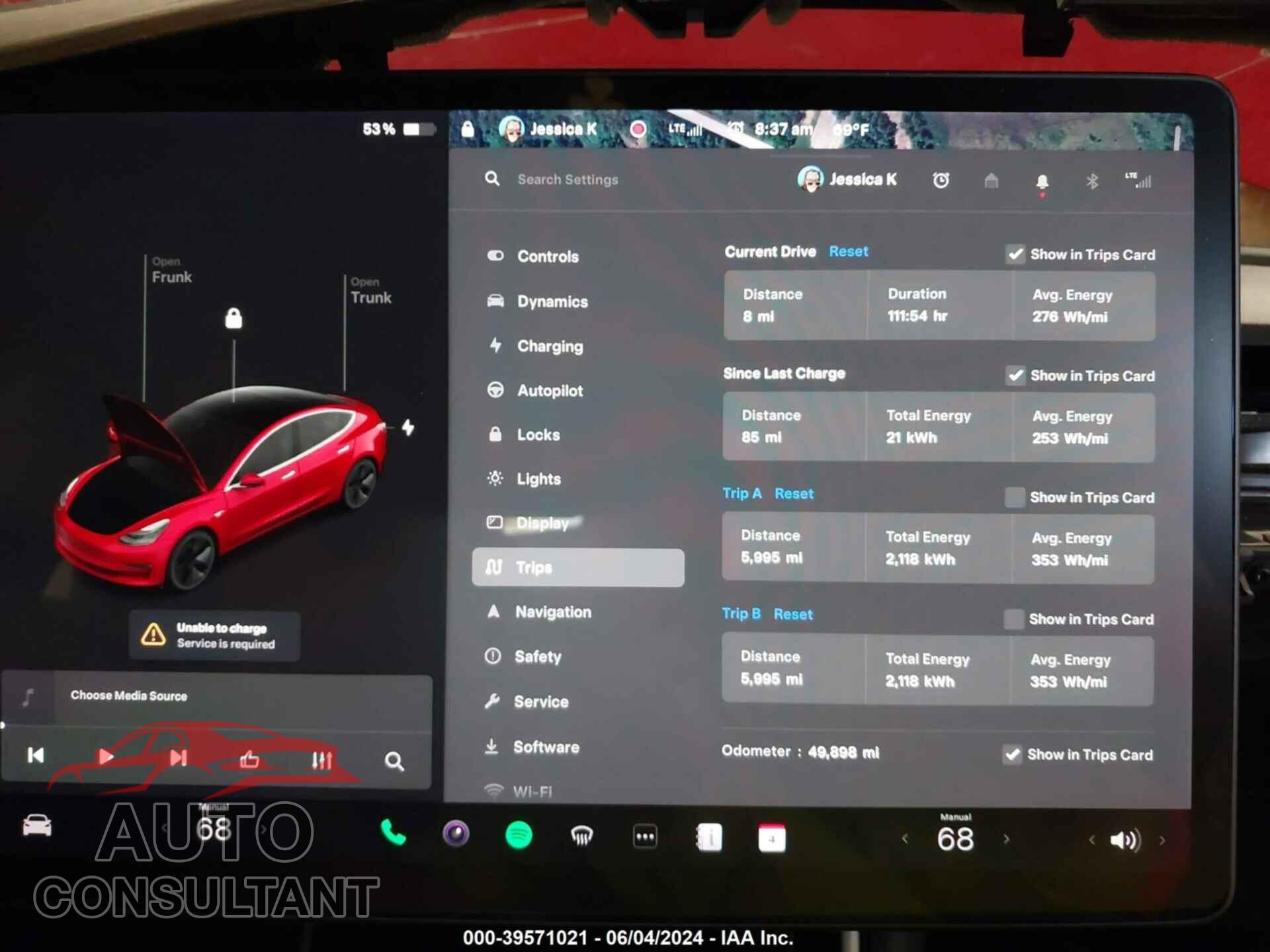 TESLA MODEL 3 2018 - 5YJ3E1EB5JF104856