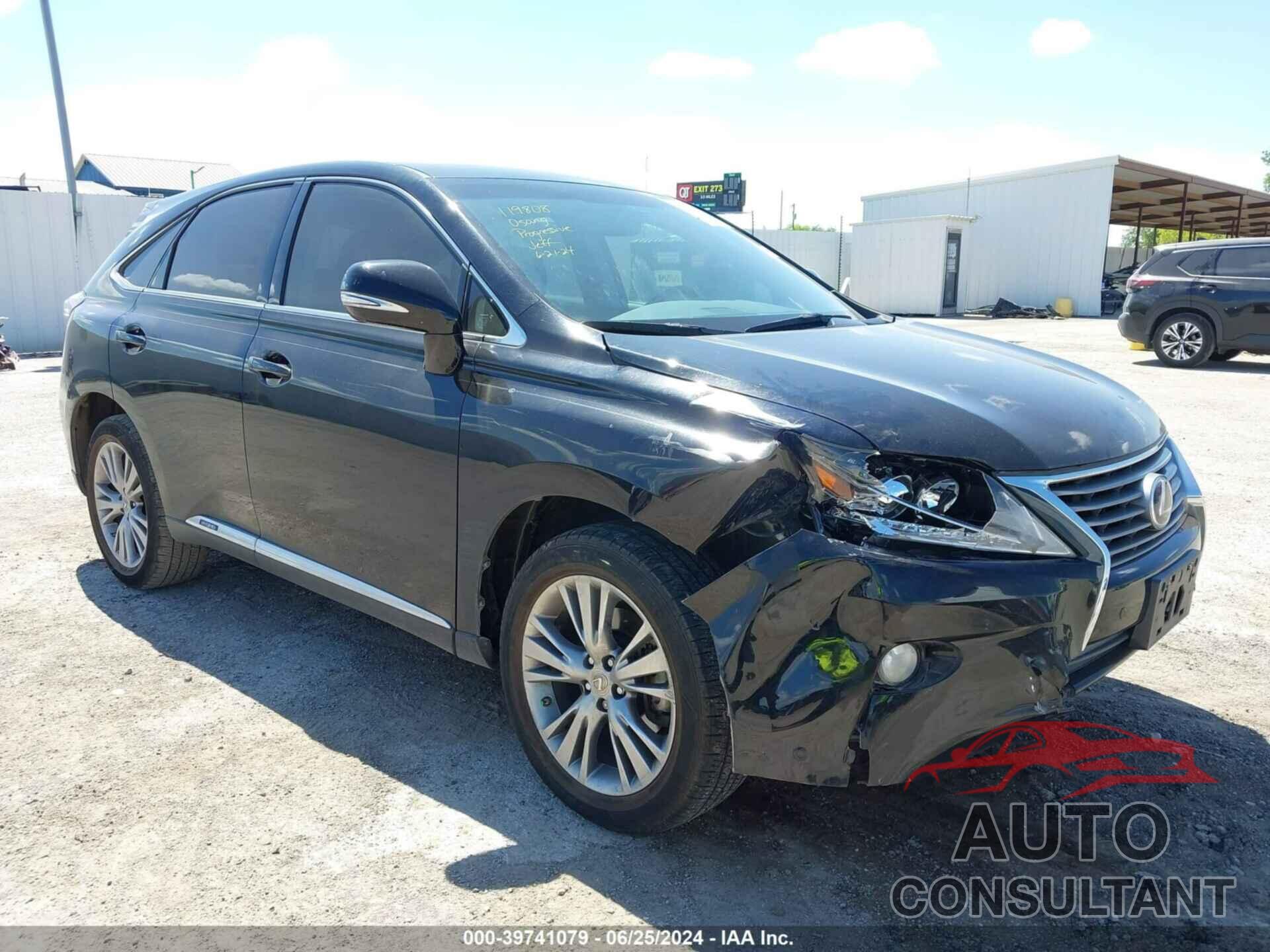 LEXUS RX 450H 2013 - JTJZB1BA6D2409379