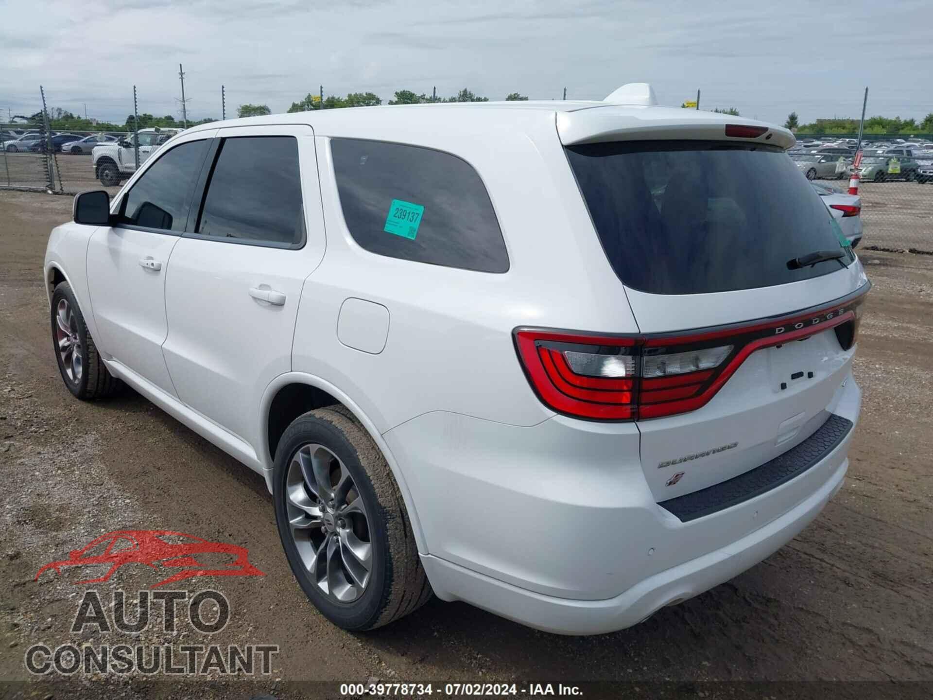 DODGE DURANGO 2019 - 1C4RDJDG5KC722316