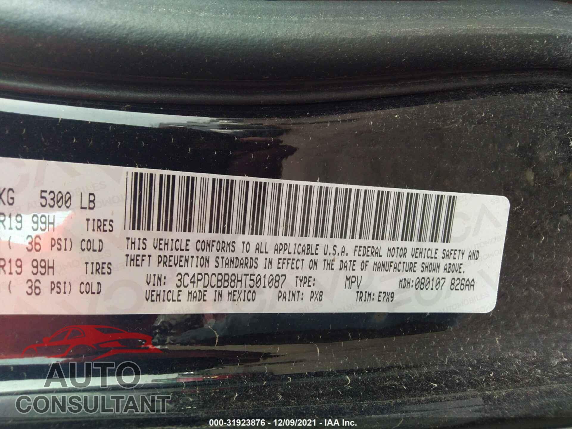 DODGE JOURNEY 2017 - 3C4PDCBB8HT501087