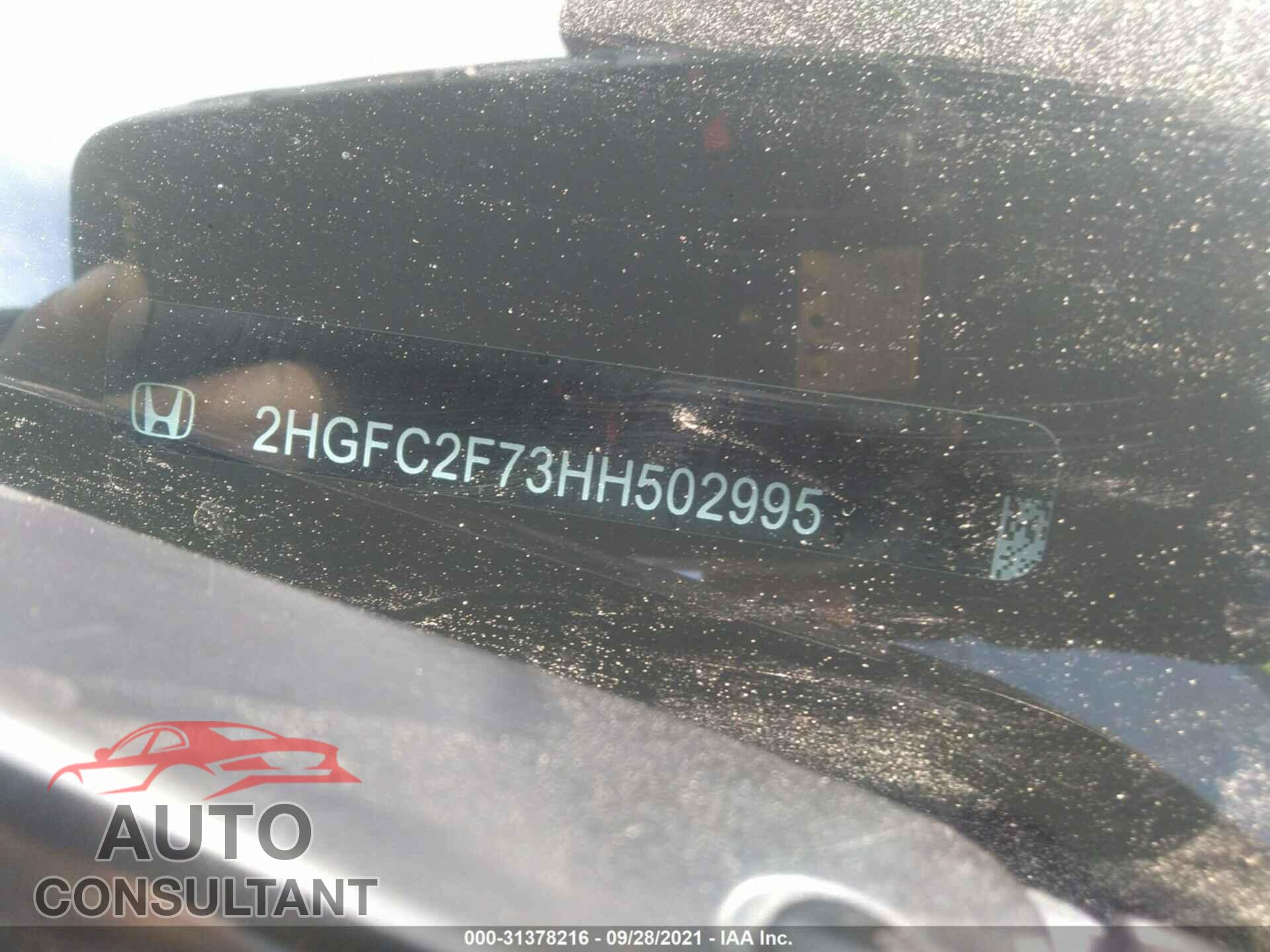 HONDA CIVIC SEDAN 2017 - 2HGFC2F73HH502995
