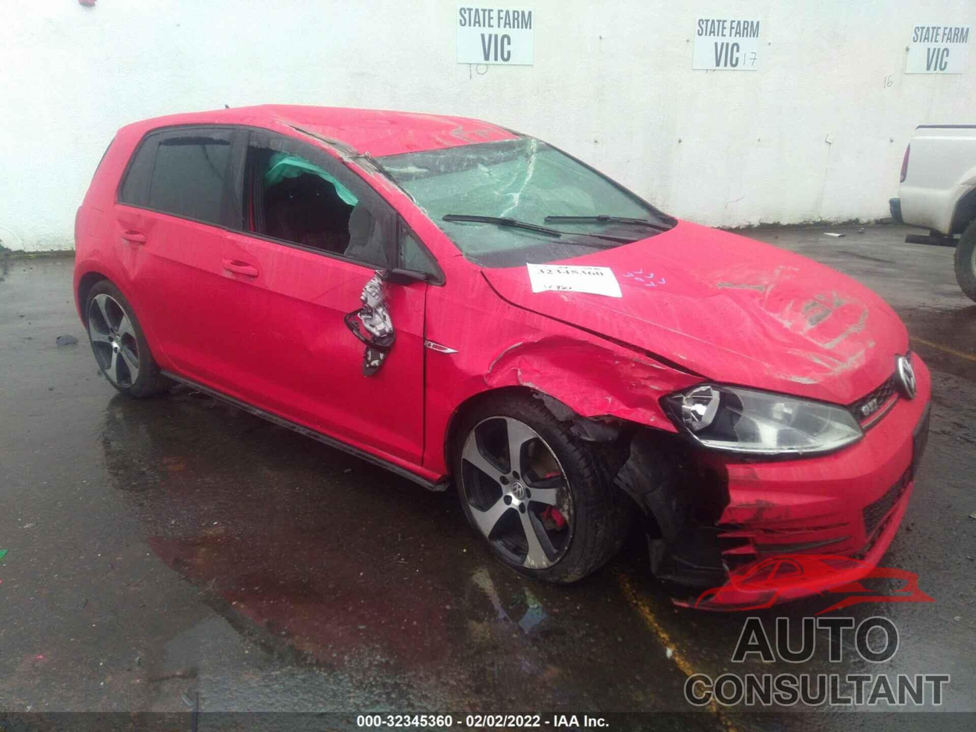 VOLKSWAGEN GOLF GTI 2017 - 3VW4T7AUXHM039204
