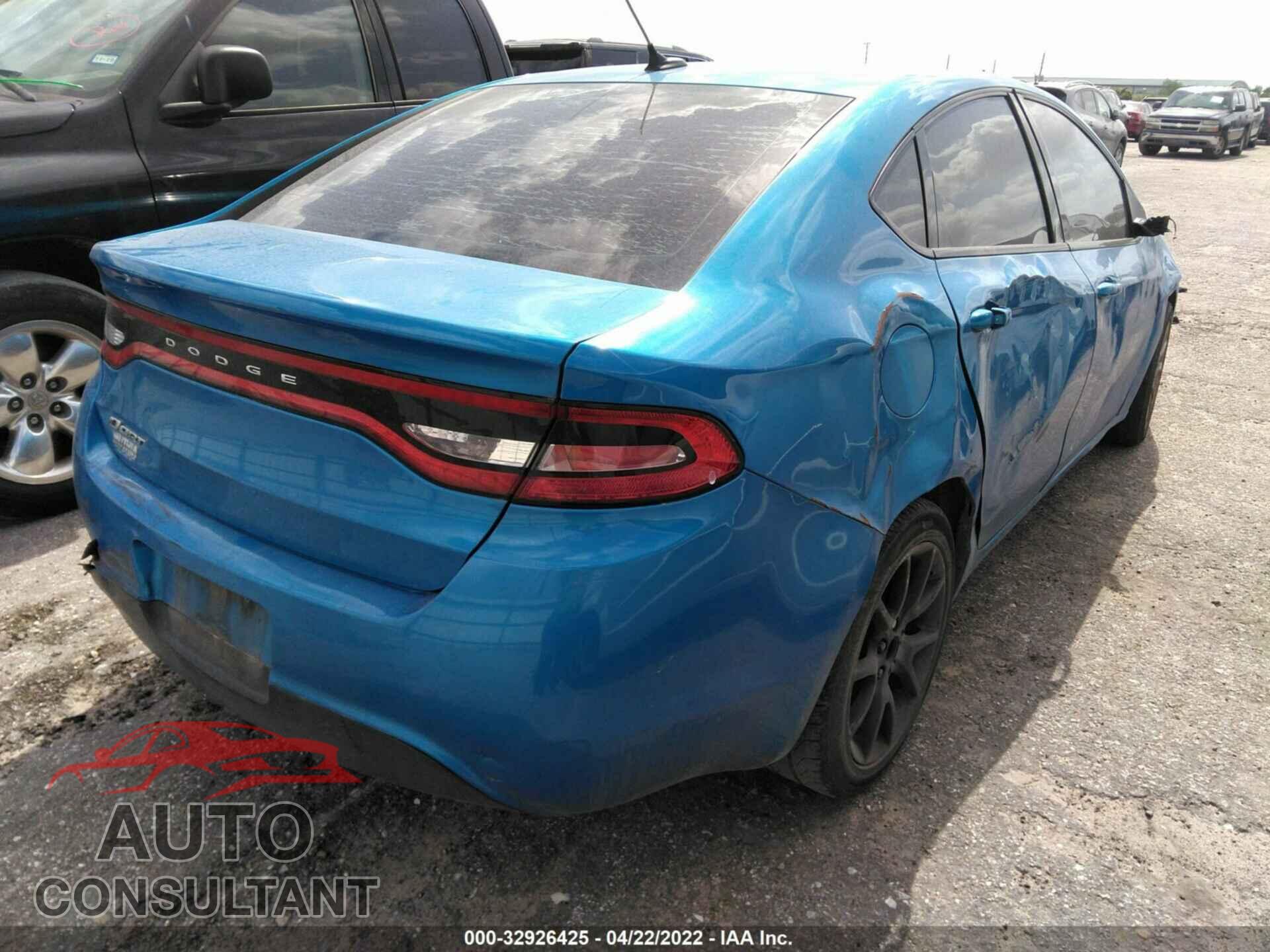 DODGE DART 2016 - 1C3CDFAA4GD564706