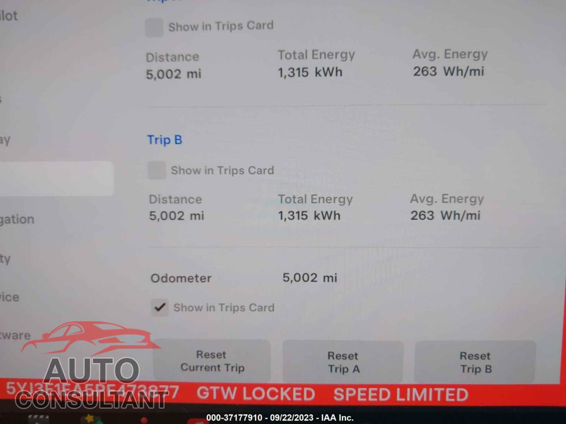 TESLA MODEL 3 2023 - 5YJ3E1EA5PF473877