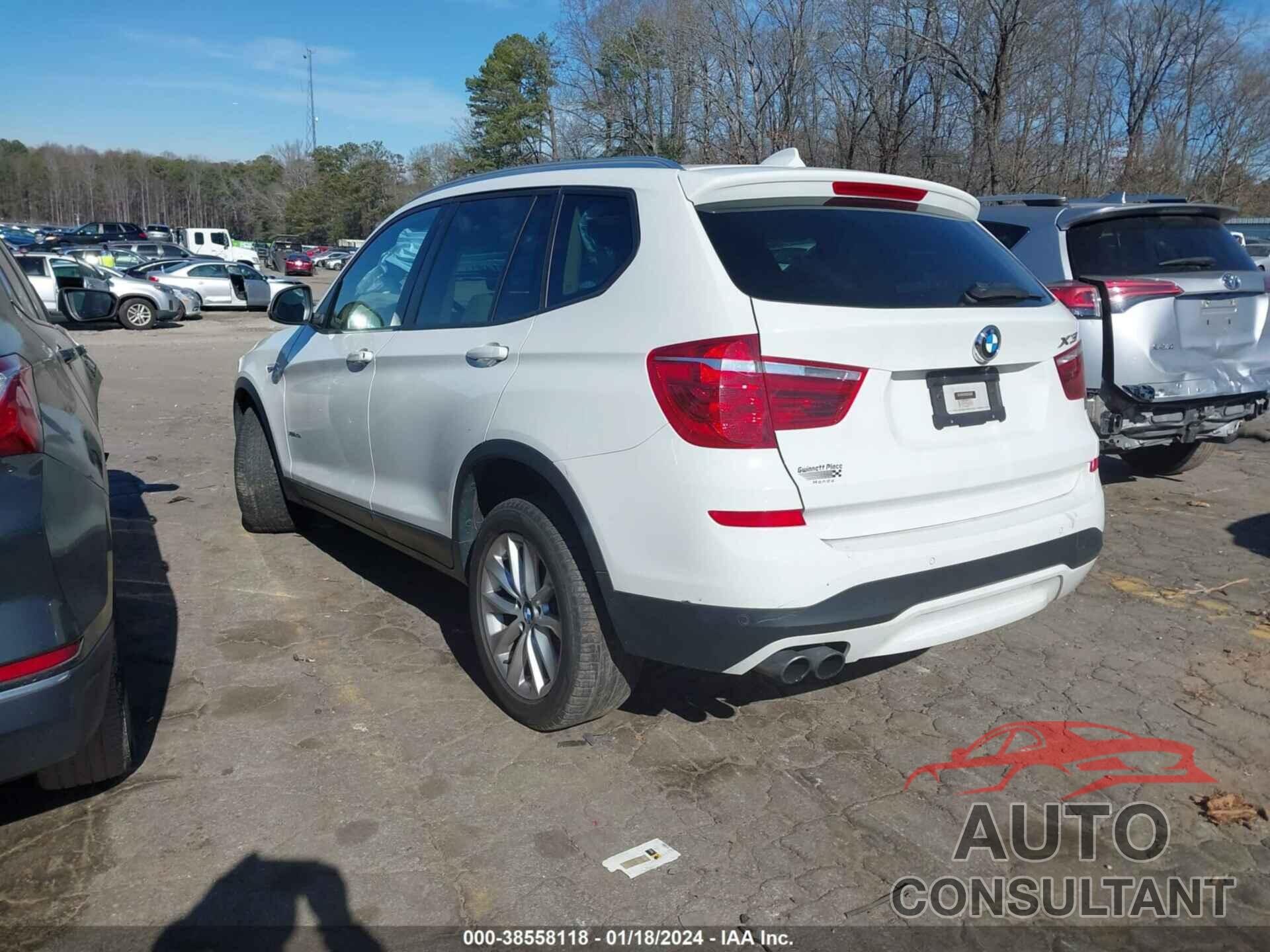 BMW X3 2016 - 5UXWX9C51G0D69852