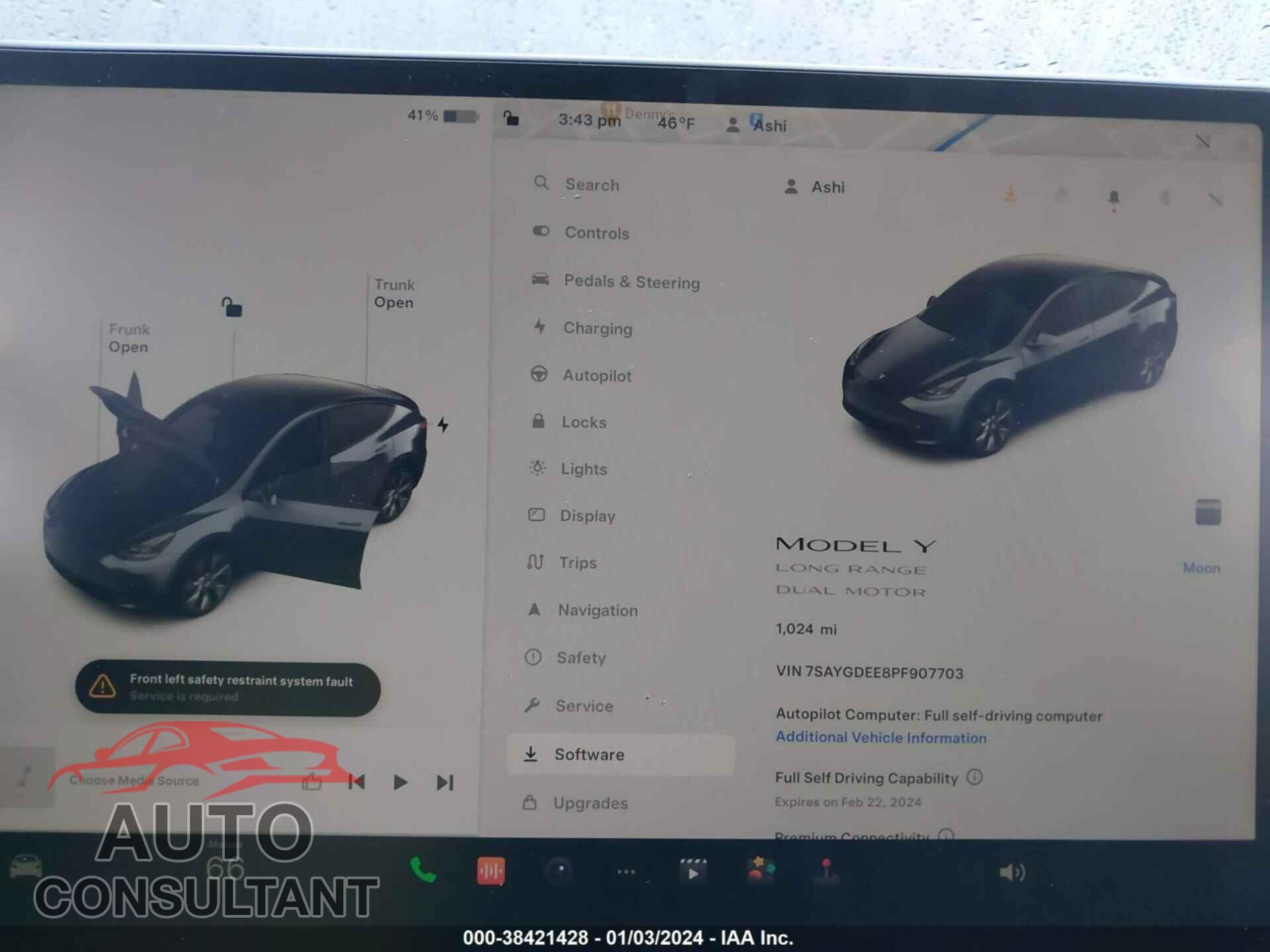 TESLA MODEL Y 2023 - 7SAYGDEE8PF907703