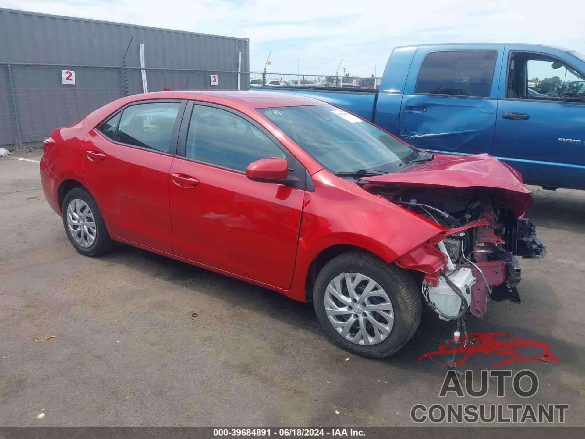 TOYOTA COROLLA 2019 - 2T1BURHE9KC234888
