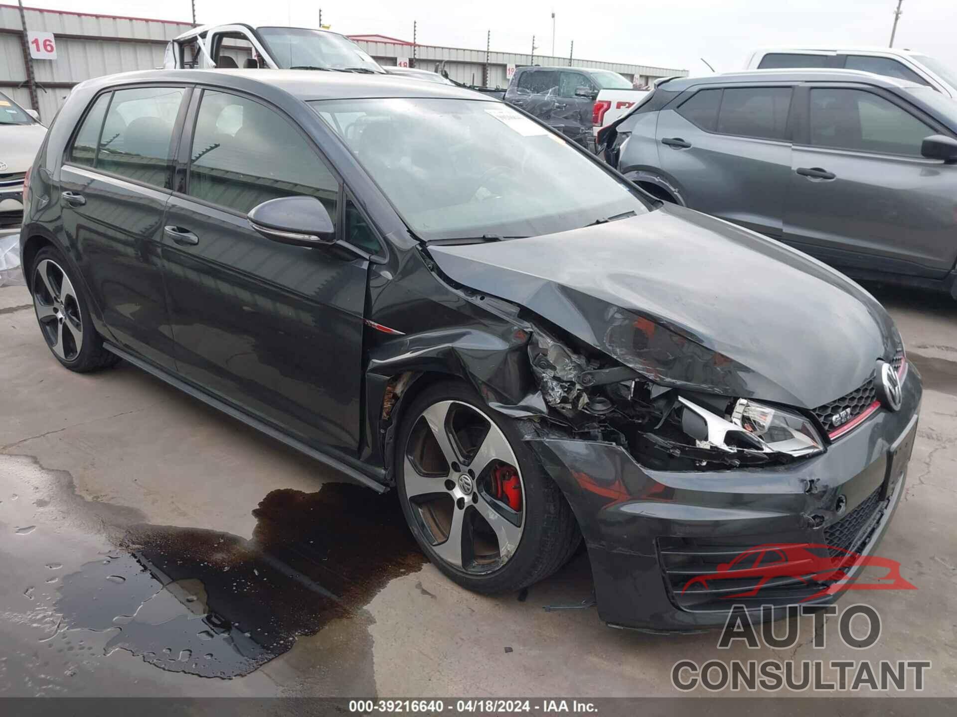 VOLKSWAGEN GOLF GTI 2016 - 3VW4T7AU4GM055641