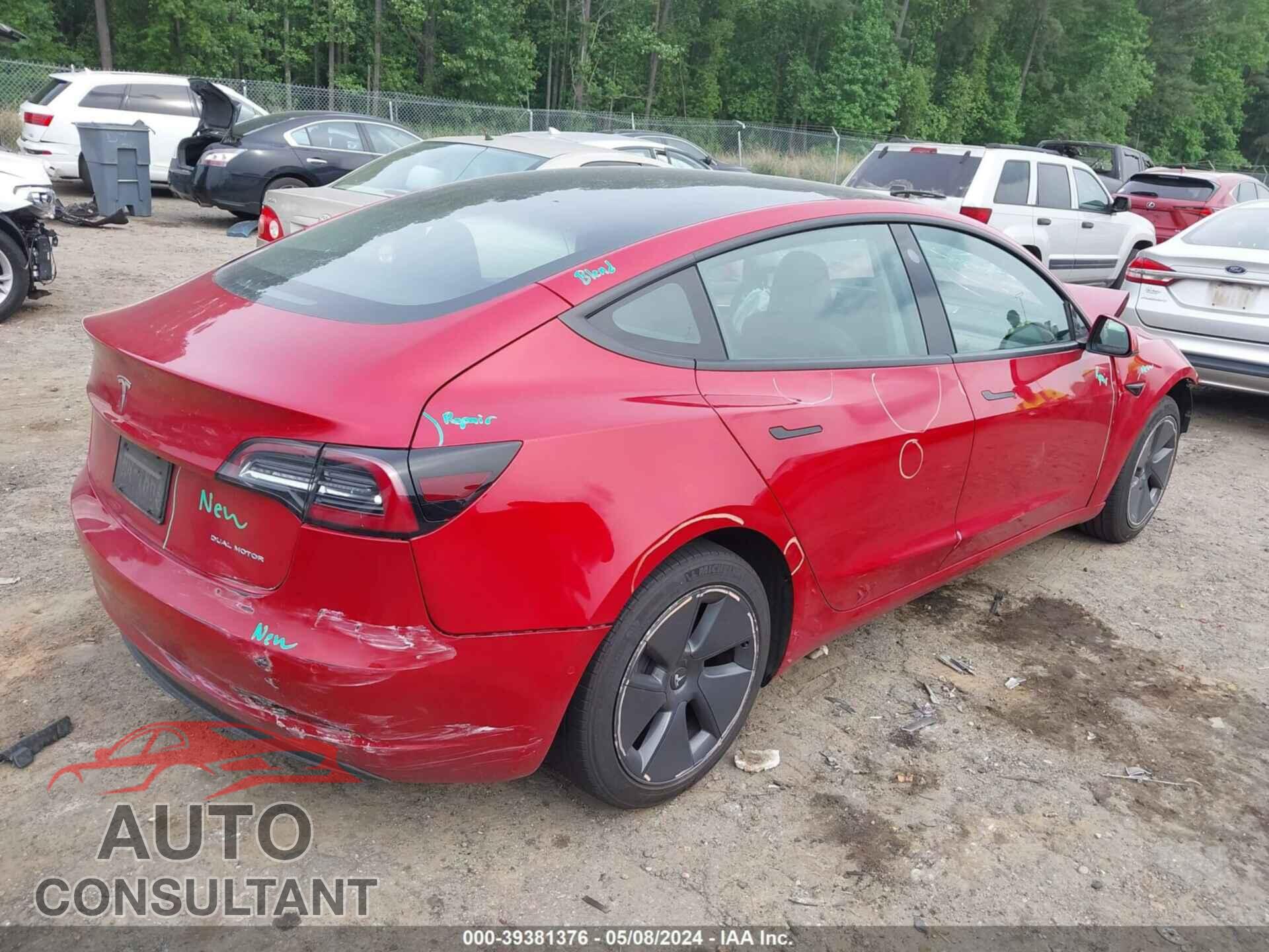 TESLA MODEL 3 2022 - 5YJ3E1EB7NF239276