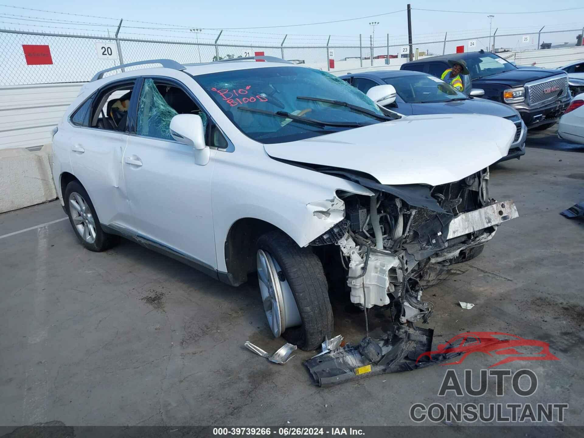 LEXUS RX 350 2012 - 2T2ZK1BA5CC075232