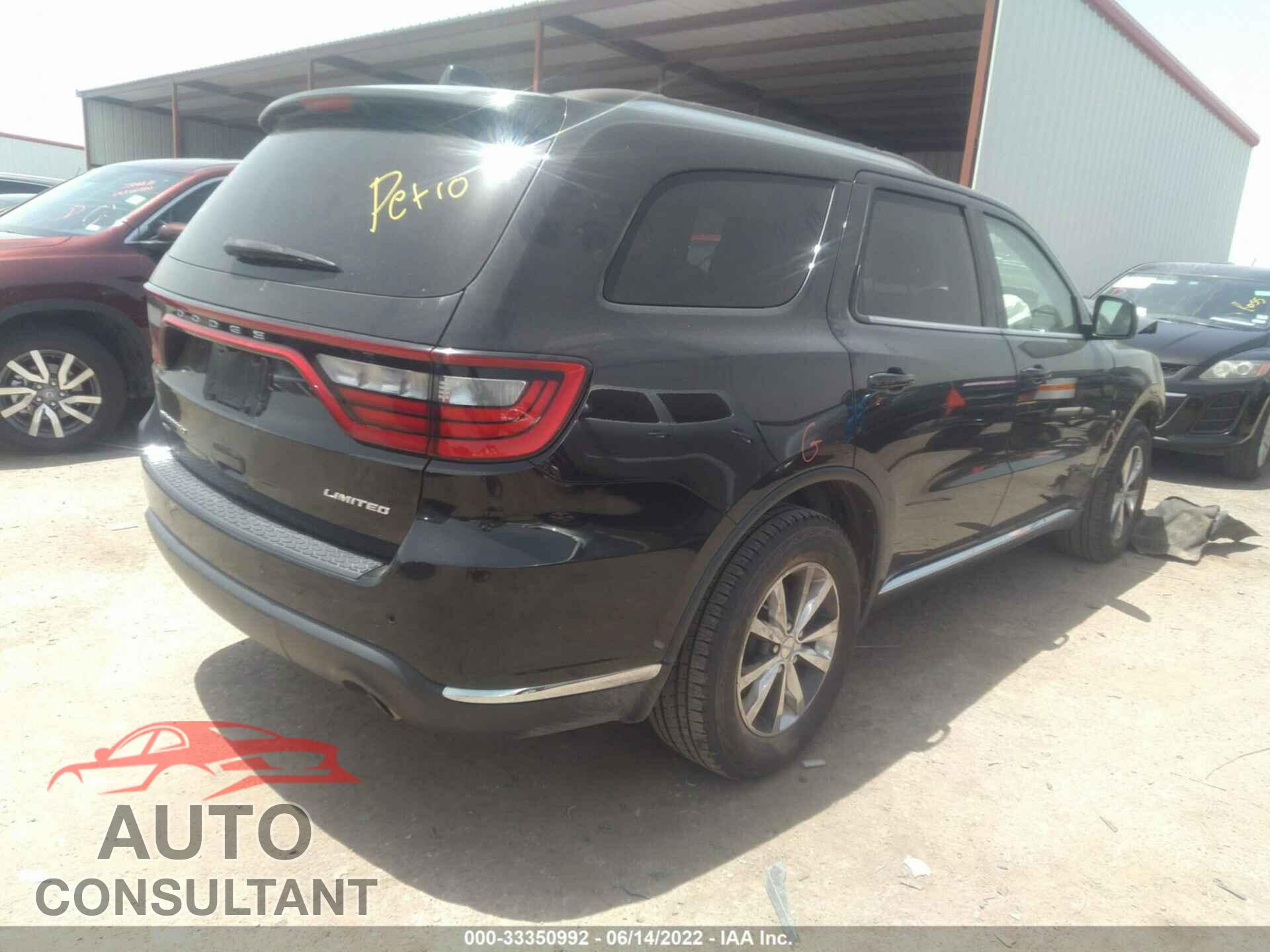 DODGE DURANGO 2016 - 1C4RDJDGXGC460137