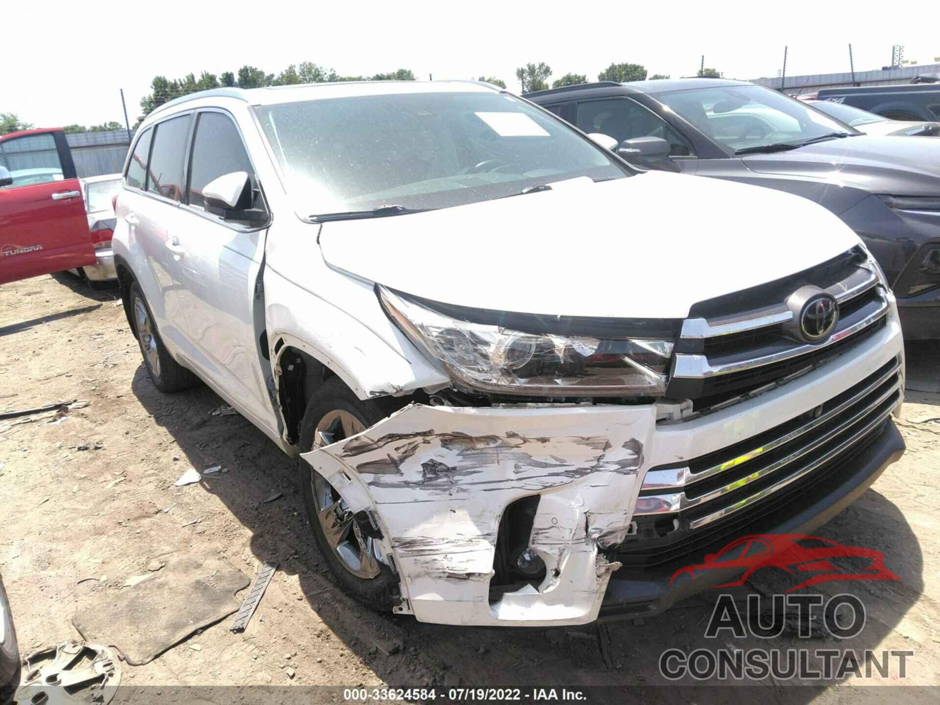 TOYOTA HIGHLANDER 2018 - 5TDDZRFH5JS851041