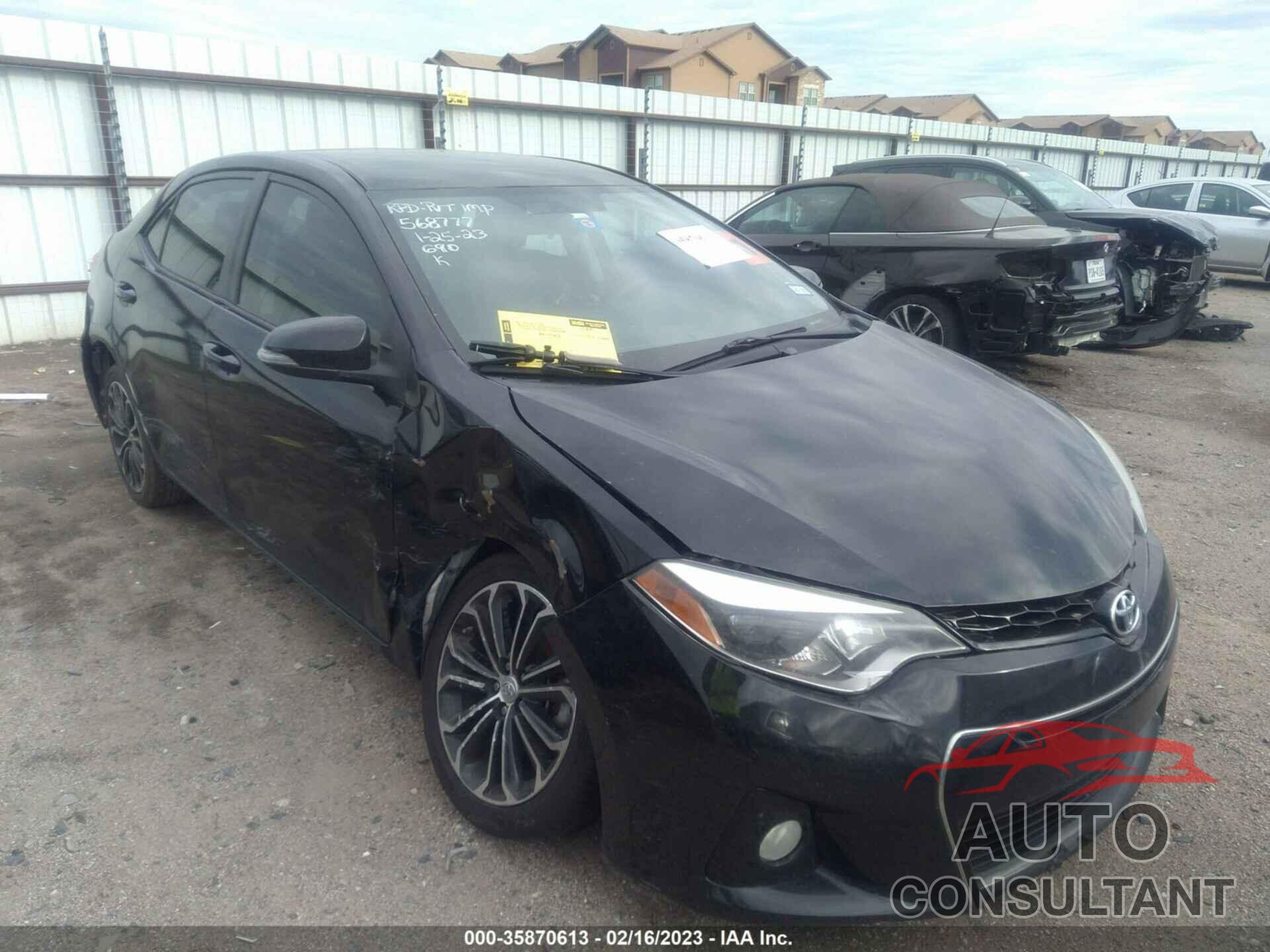 TOYOTA COROLLA 2016 - 5YFBURHE3GP483601