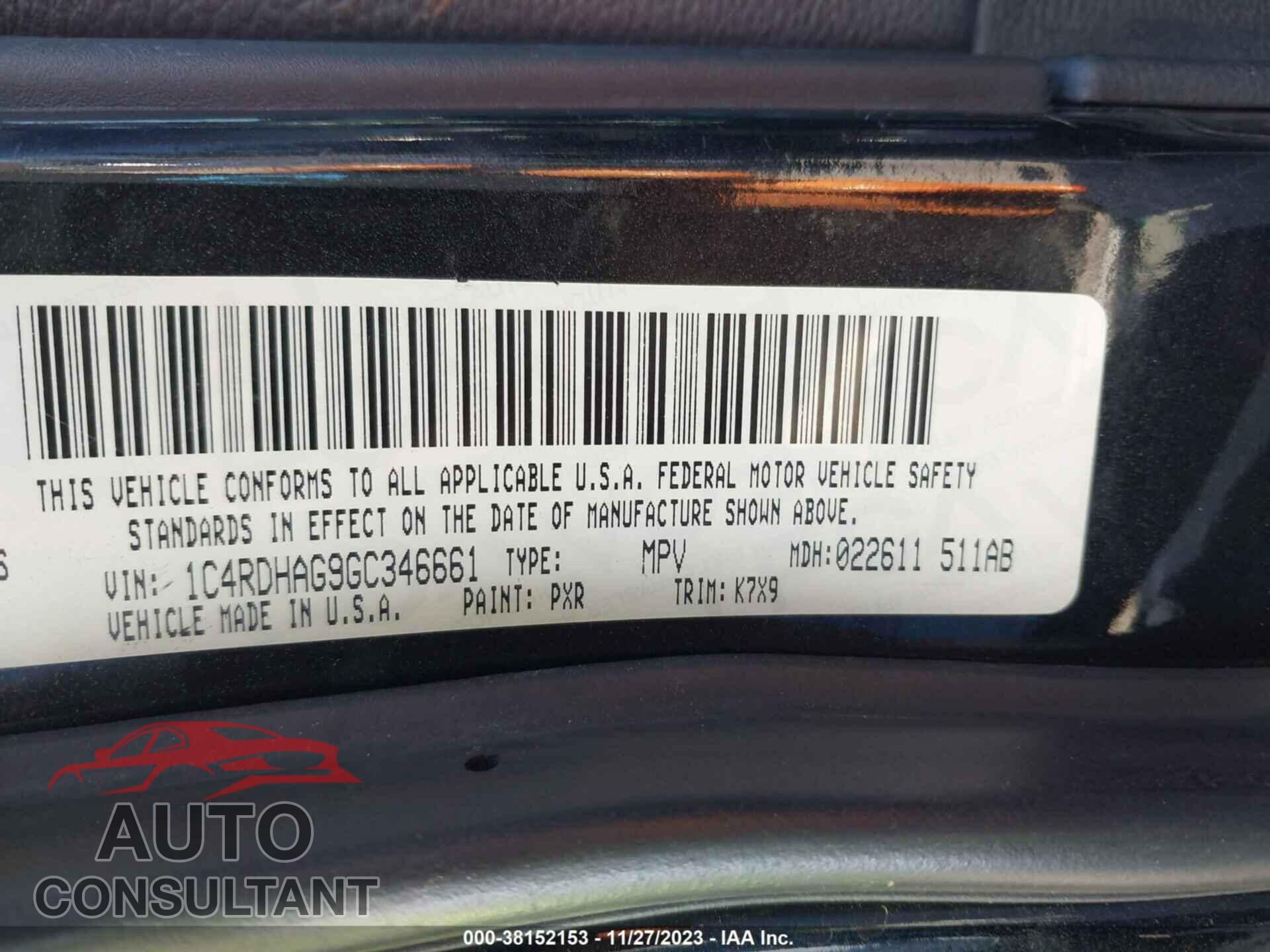 DODGE DURANGO 2016 - 1C4RDHAG9GC346661