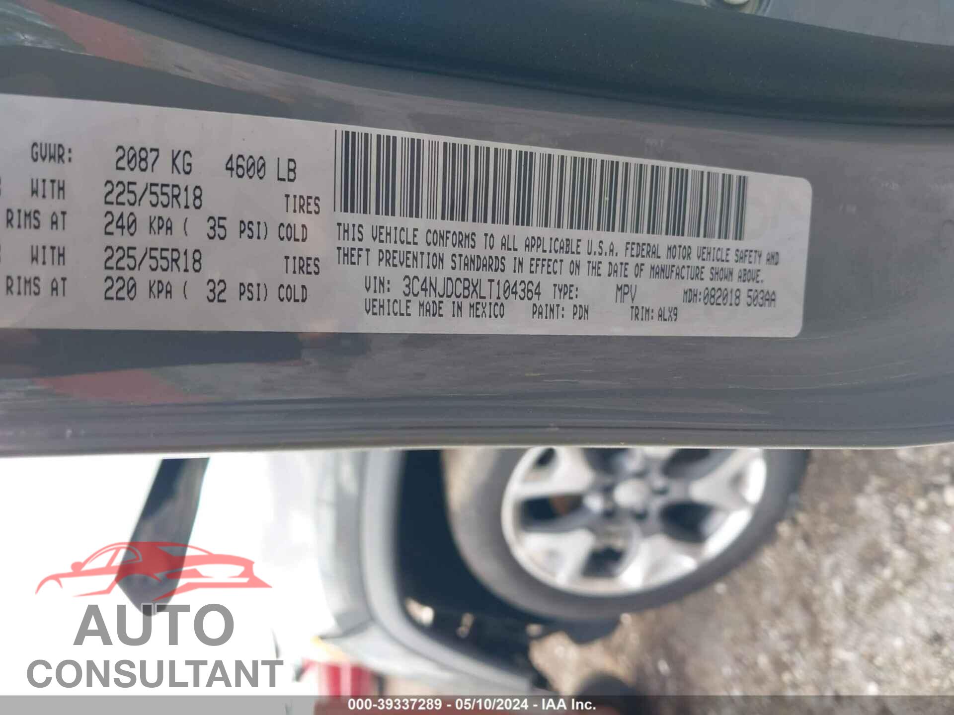 JEEP COMPASS 2020 - 3C4NJDCBXLT104364