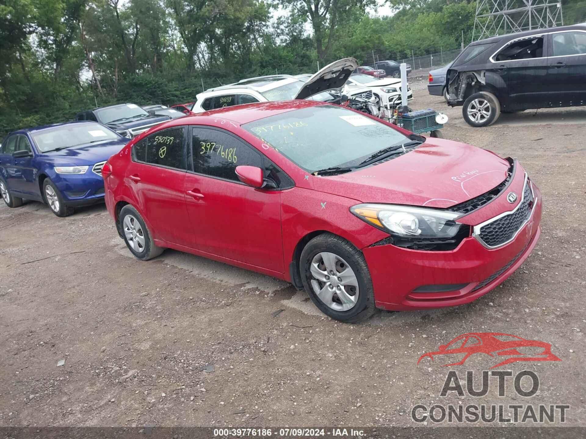 KIA FORTE 2016 - KNAFX4A62G5550939