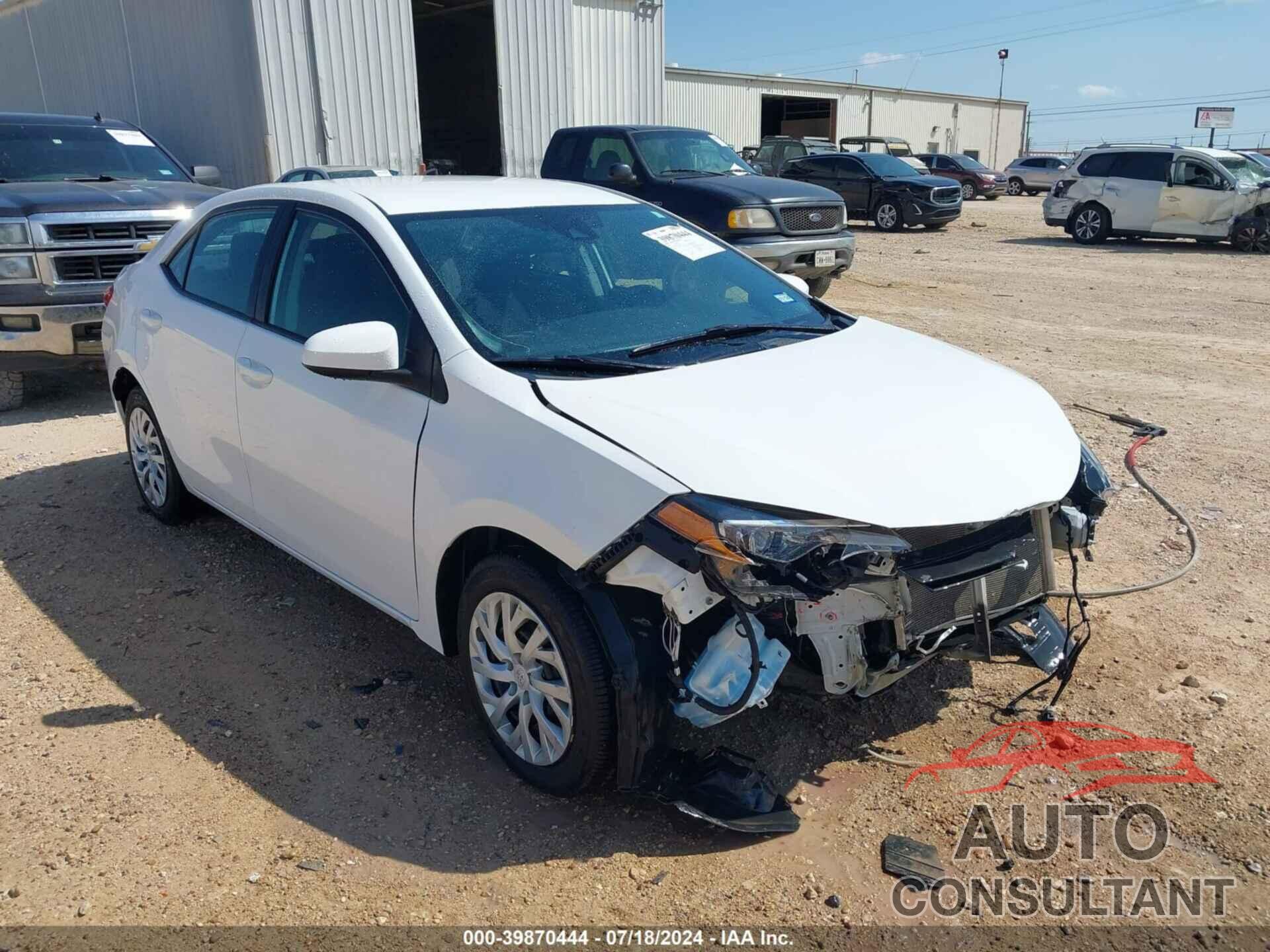 TOYOTA COROLLA 2019 - 5YFBURHE2KP891113