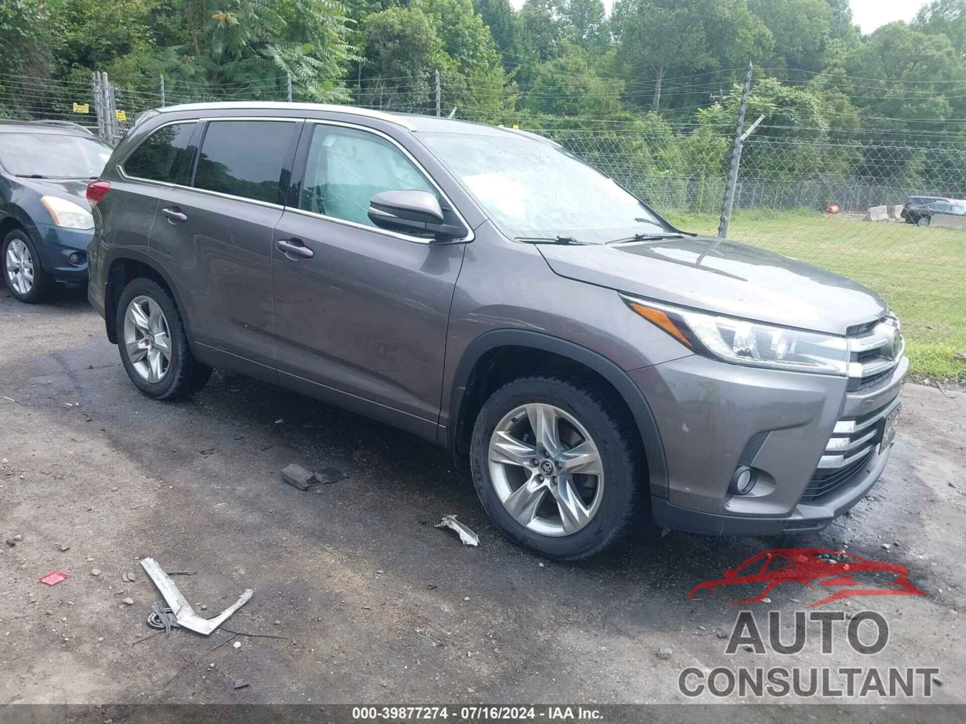 TOYOTA HIGHLANDER 2017 - 5TDDZRFH5HS413033