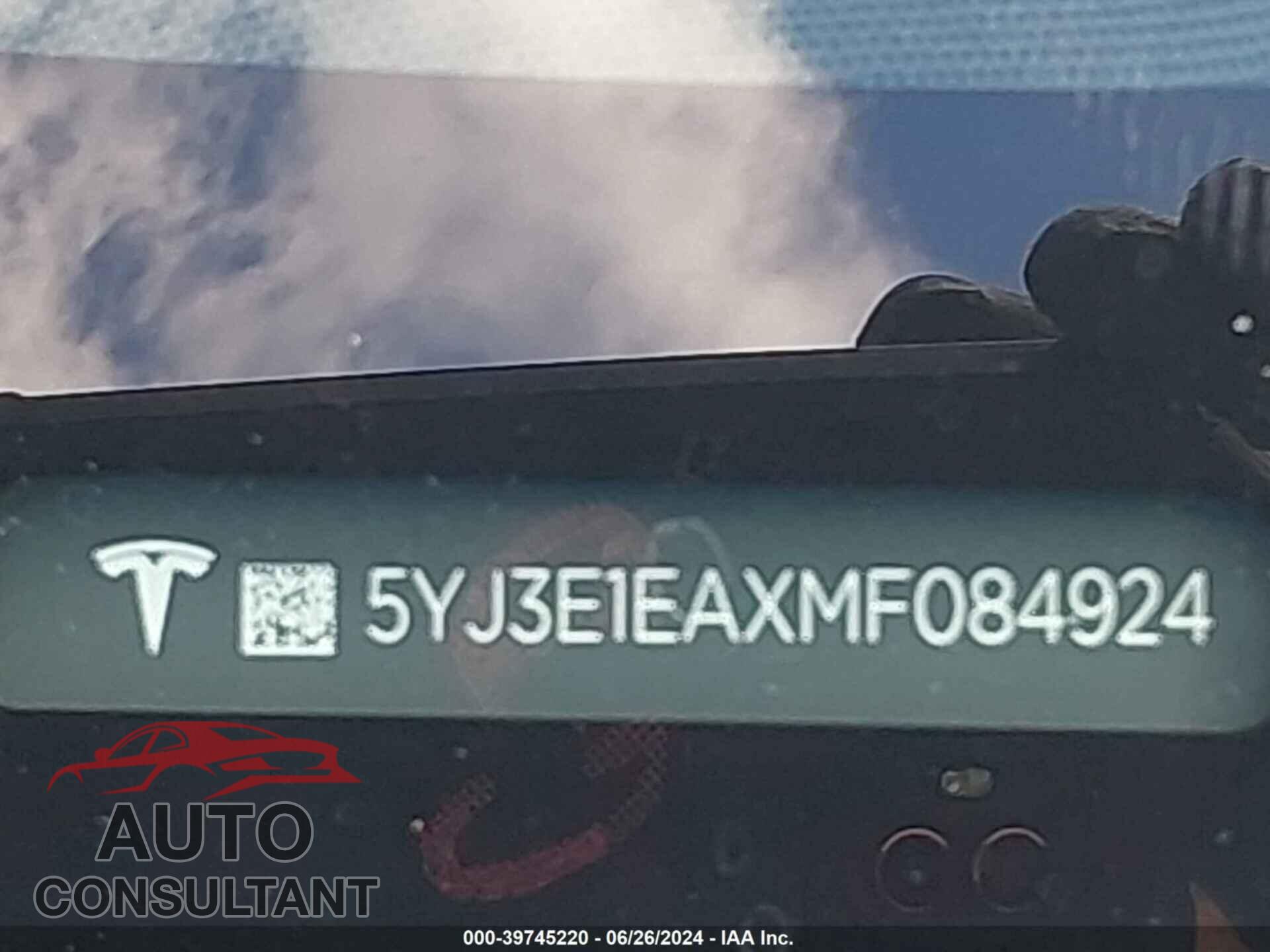 TESLA MODEL 3 2021 - 5YJ3E1EAXMF084924