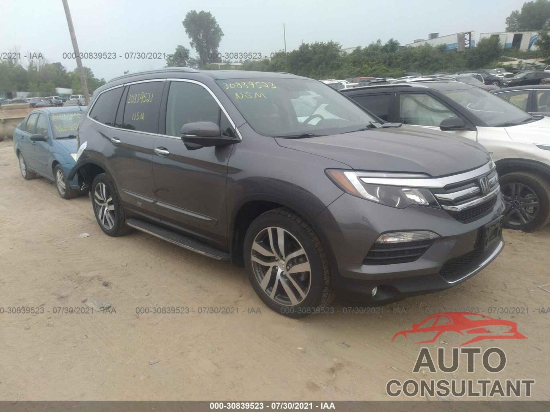 HONDA PILOT 2016 - 5FNYF6H99GB103730