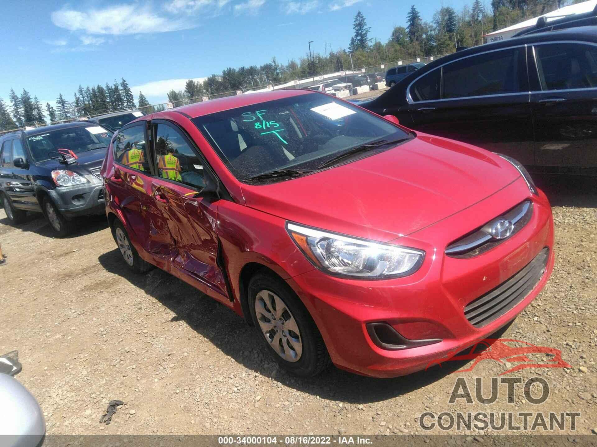 HYUNDAI ACCENT 2016 - KMHCT5AE9GU290913